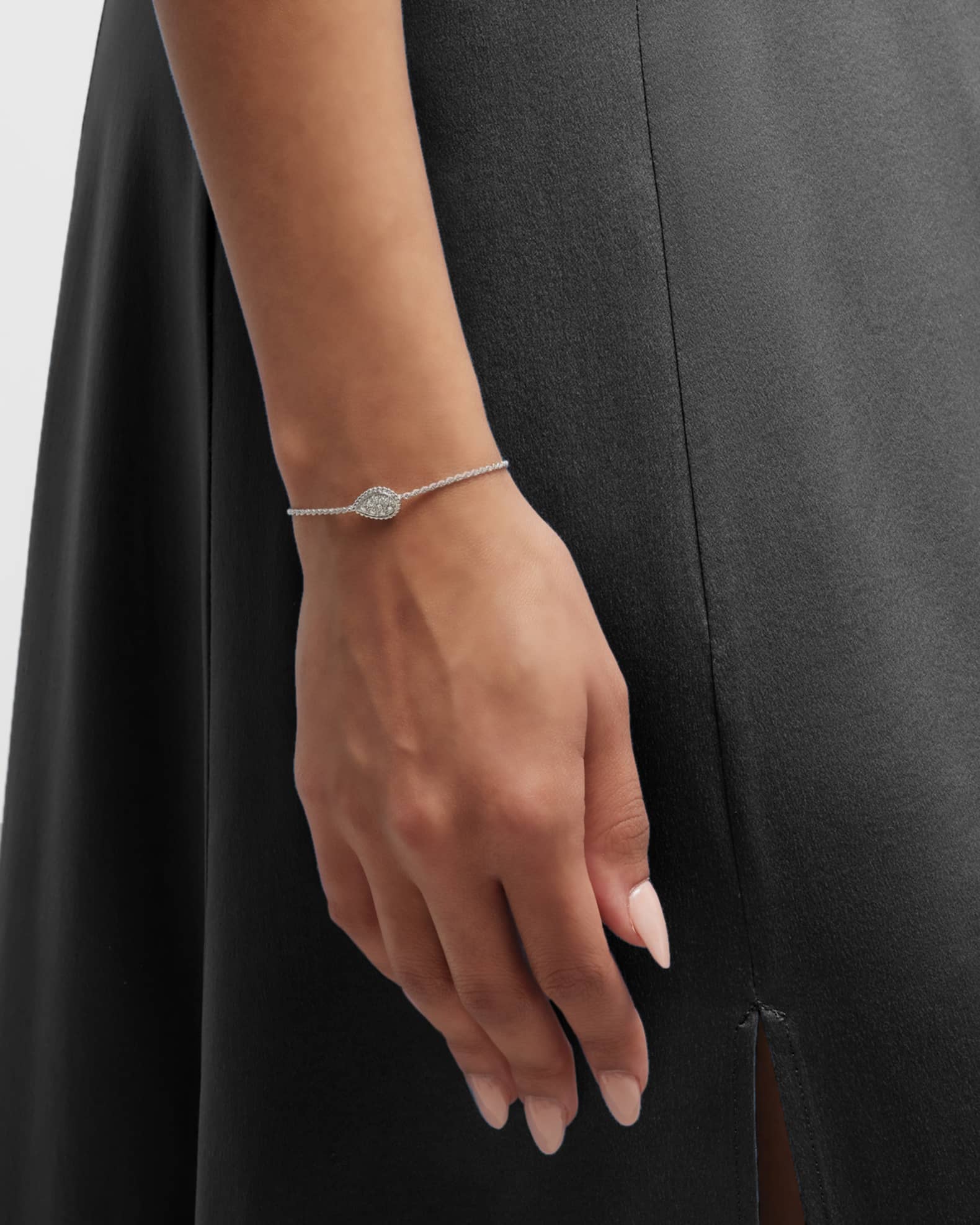 Quatre 18K White Gold Clou de Paris Bracelet 1