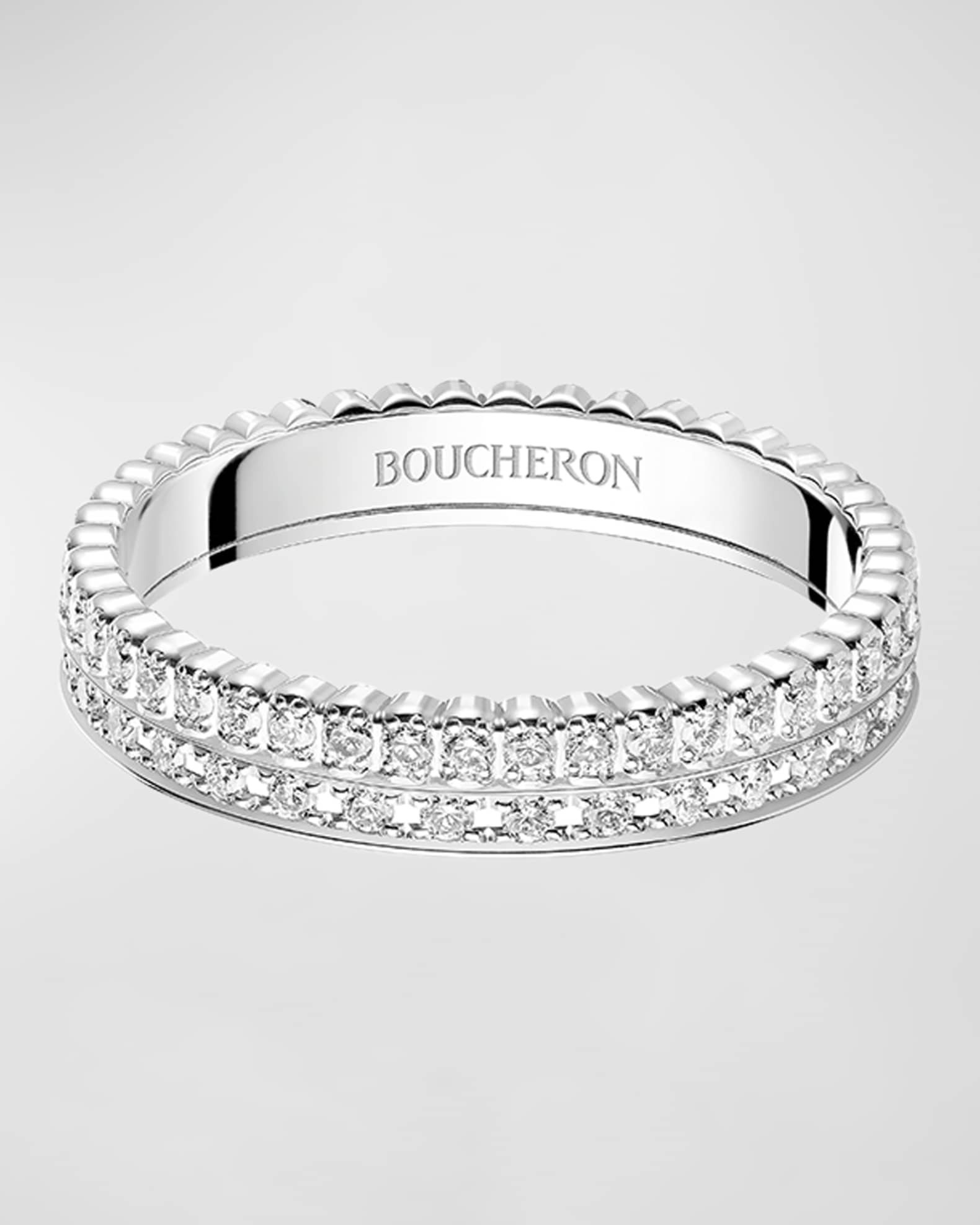 Quatre 18K White Gold Radiant Edition Diamond Band Ring 0