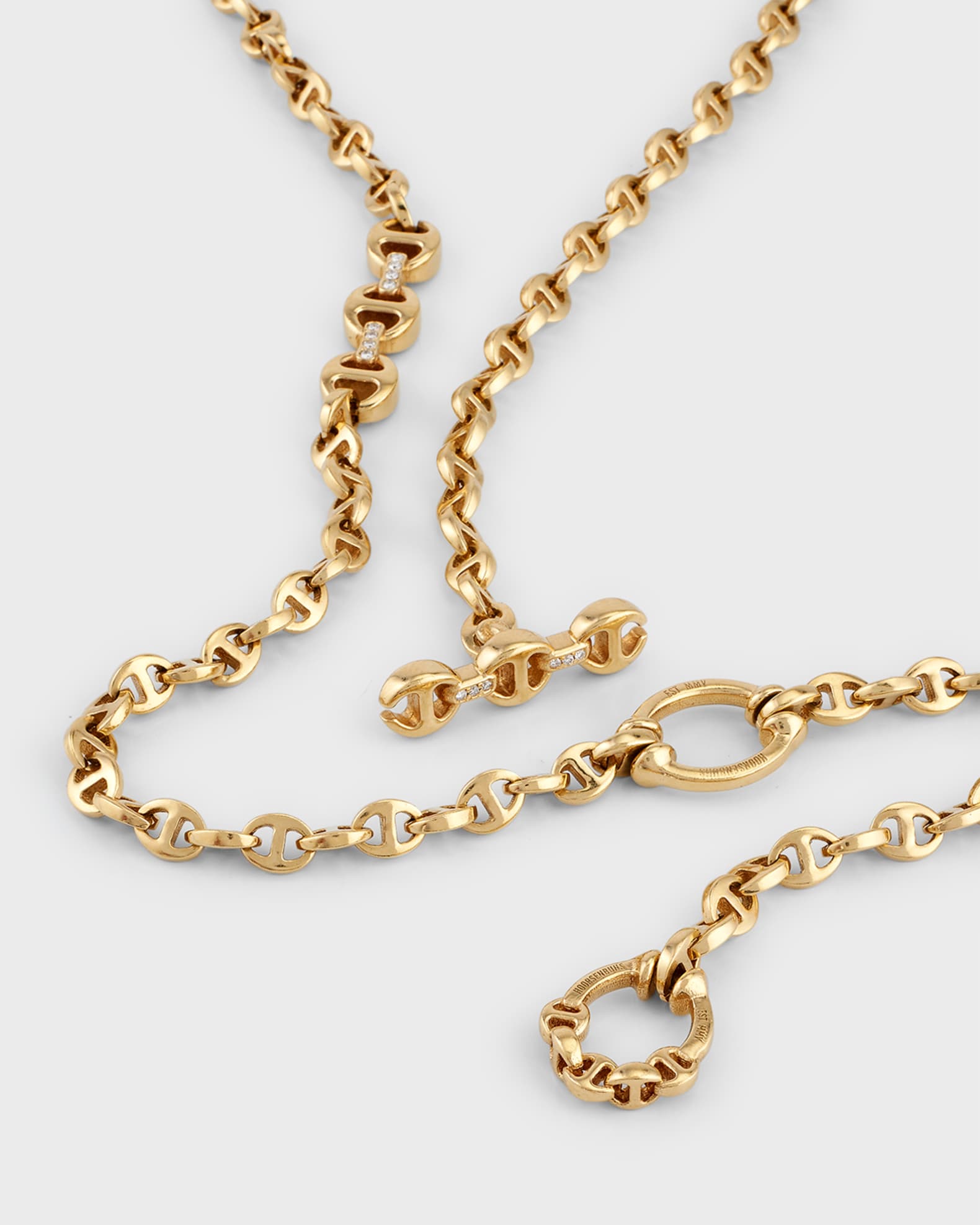 Hoorsenbuhs 18K Yellow Gold Diamond Open-Link Chain Necklace | Neiman Marcus