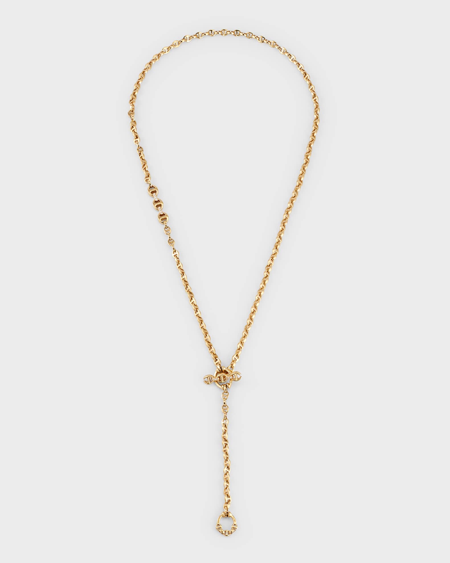Hoorsenbuhs 18K Yellow Gold Diamond Open-Link Chain Necklace