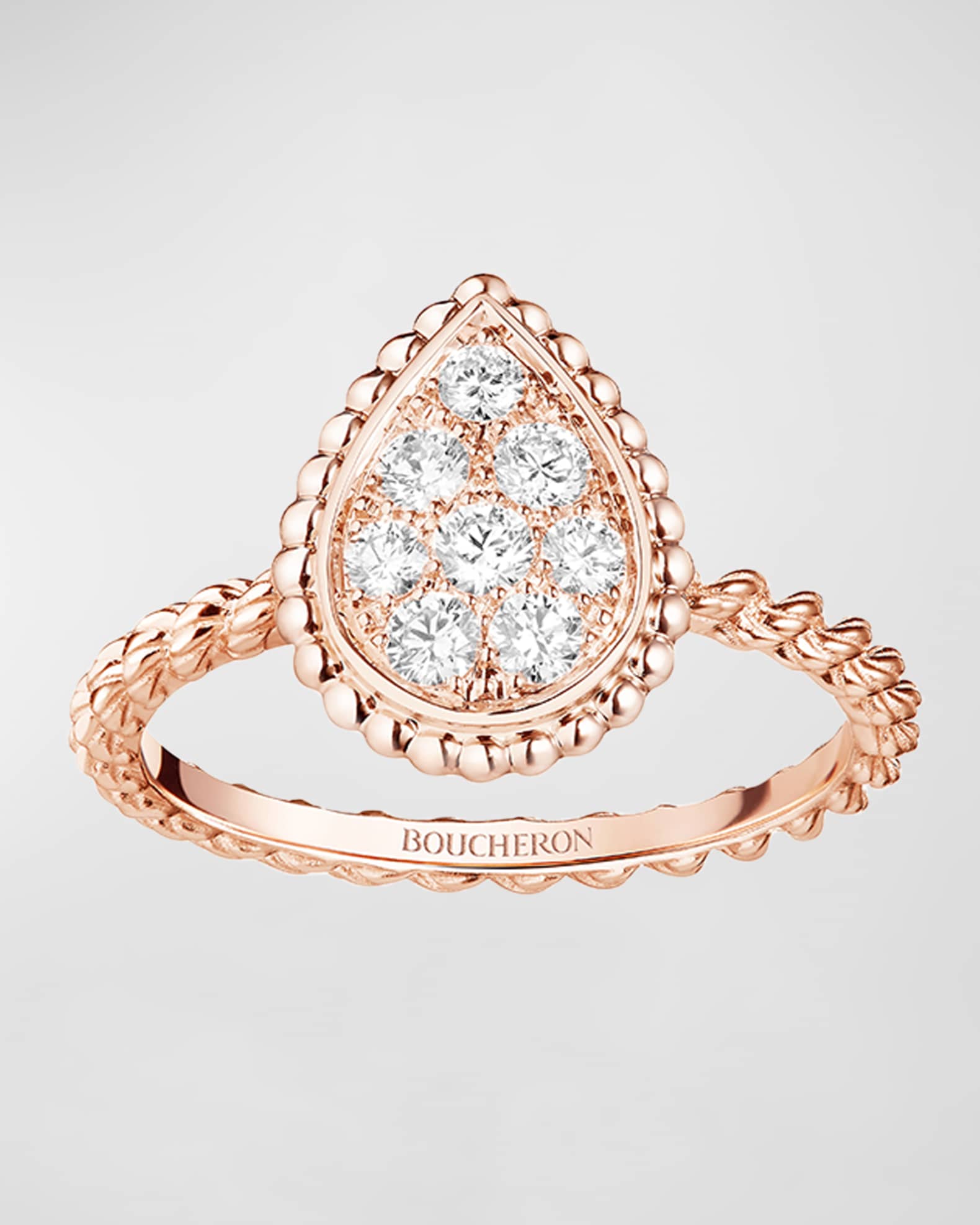Serpent Boheme 18K Rose Gold Diamond Ring 0
