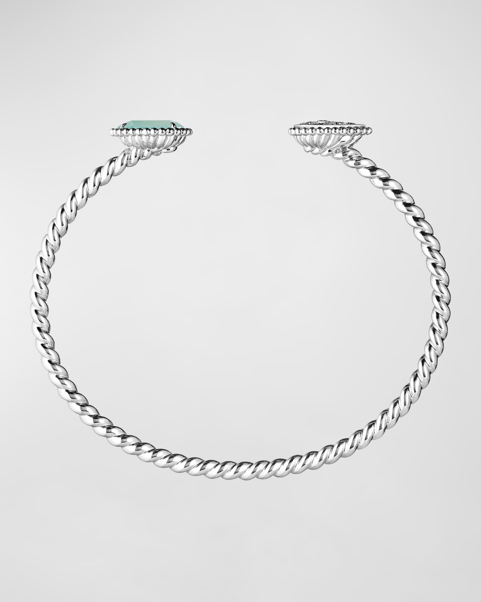 Boucheron Serpent Boheme 18K White Gold Aquaprase & Diamond