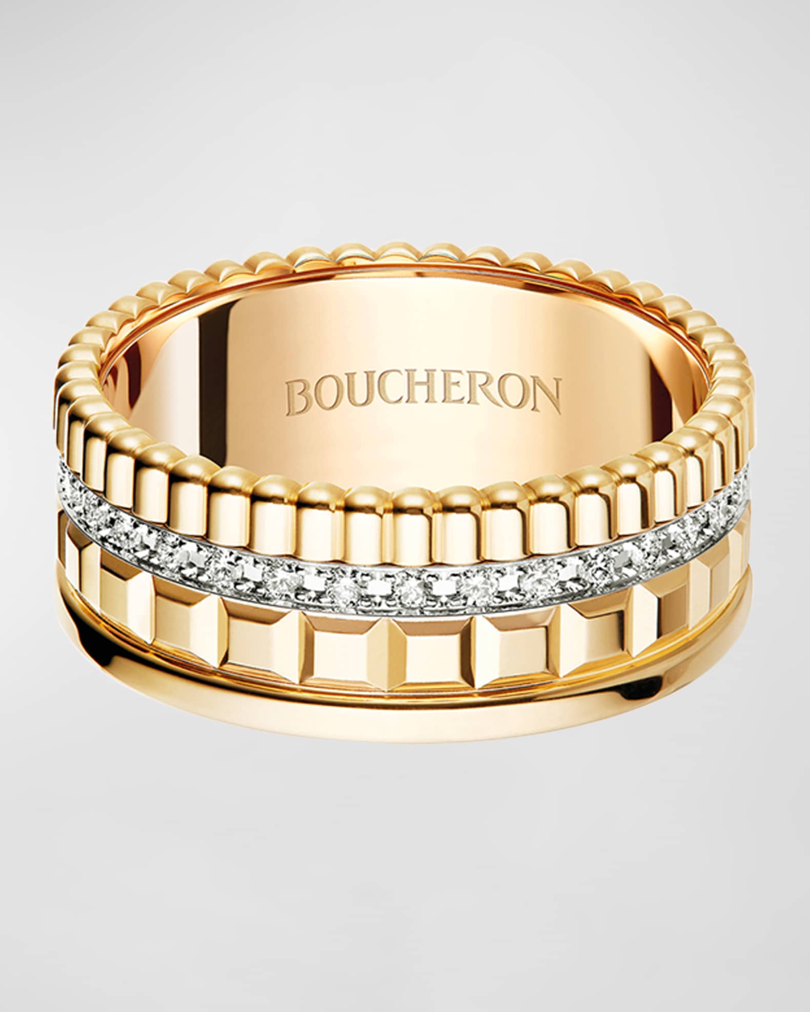 Quatre Radiant 18K Gold Band Diamond Ring 0