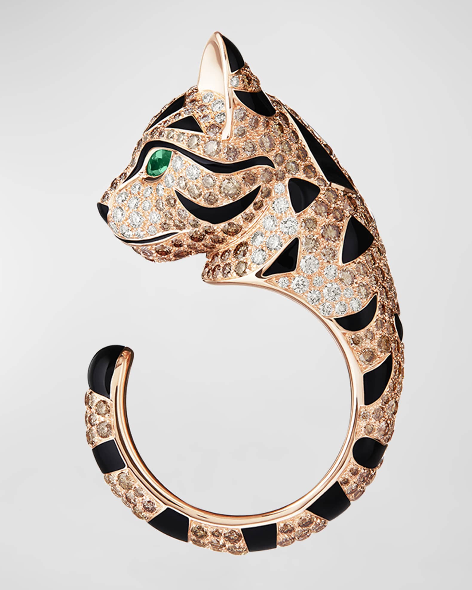 Fuzzy, the Leopard Cat 18K Rose Gold Ring 1
