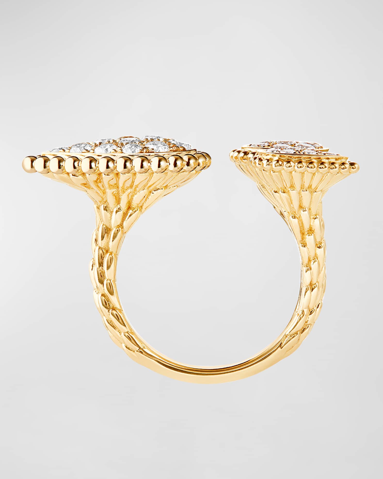 Boucheron Serpent Bohème 18k Yellow Gold 3-Motif Diamond Ring