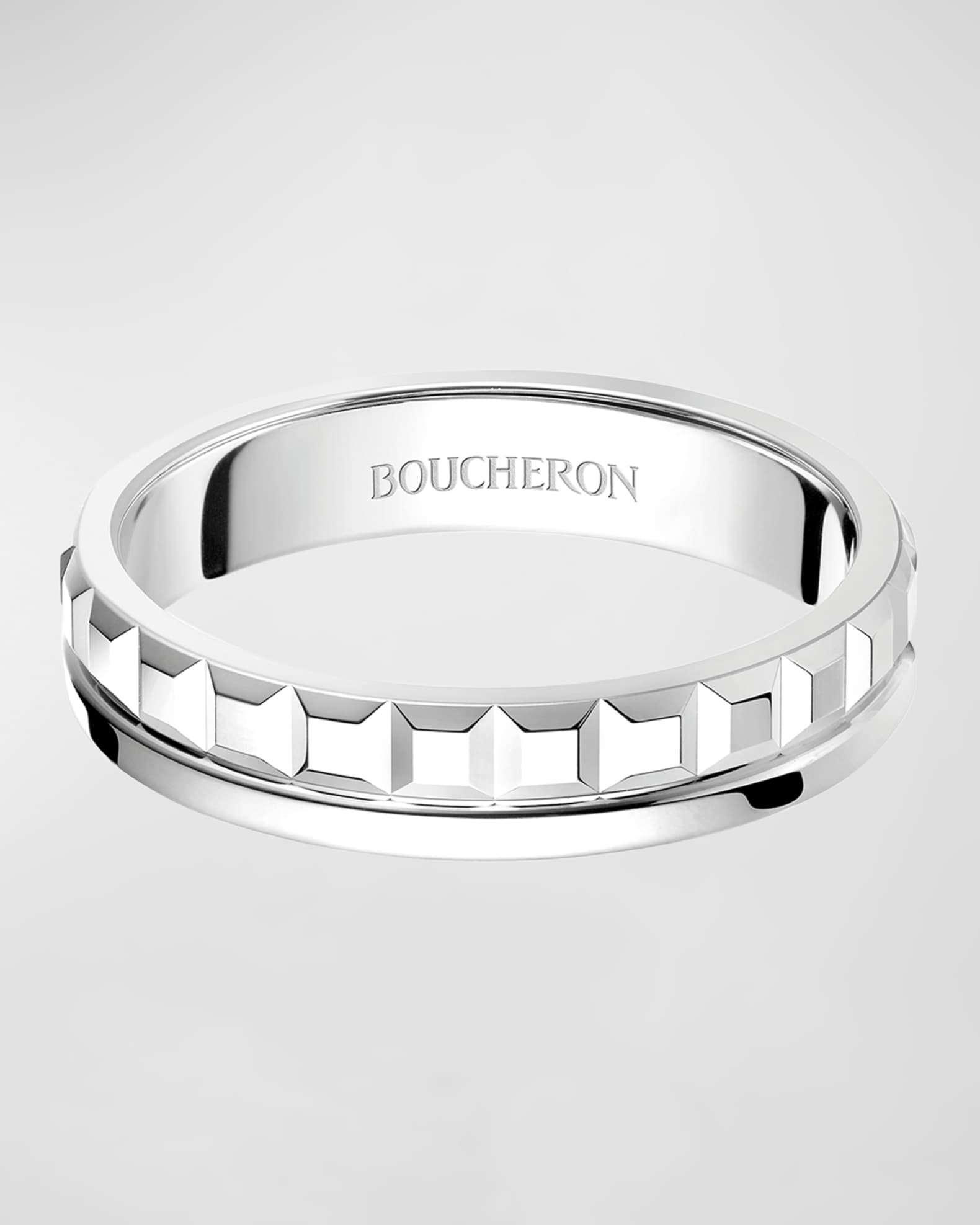 Quatre 18K White Gold Radiant Edition Band Ring 0