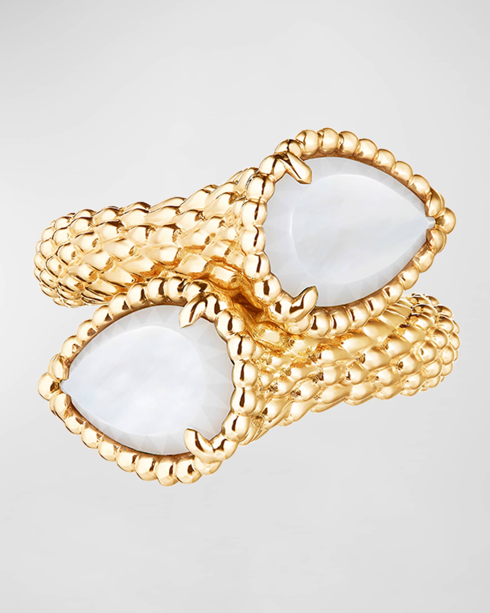 国内発送【BOUCHERON】Serpent Boheme 2モチーフ シングル 片耳 Boucheron Serpent Boheme Mother-of-Pearl 2-Motif Ring in