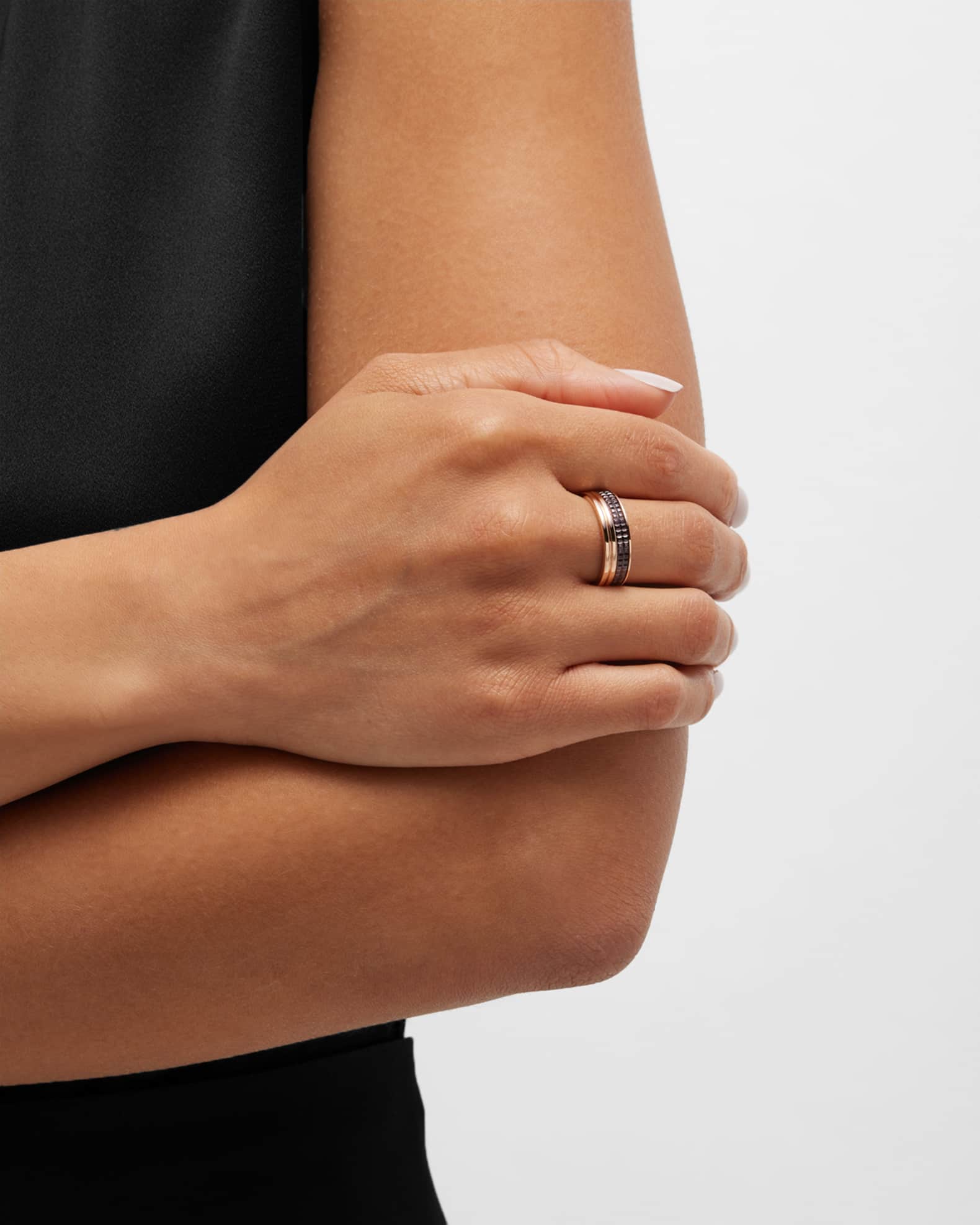 Quatre 18K Rose Gold Classique Band Ring 1