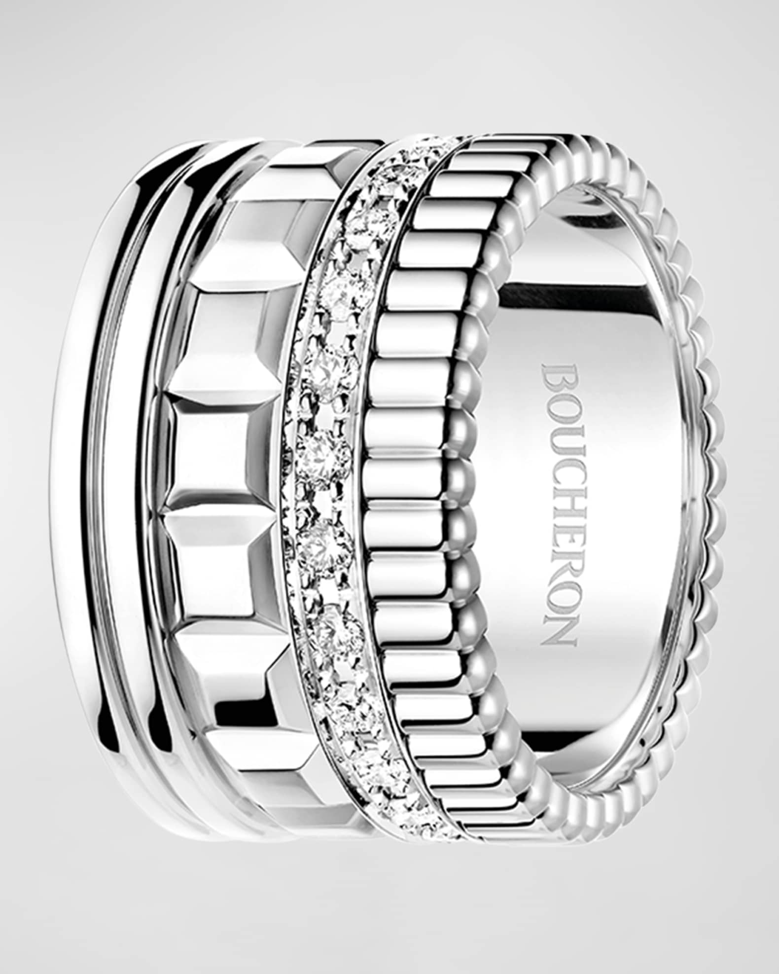 Boucheron Quatre 18K White Gold Radiant Edition Diamond Ring