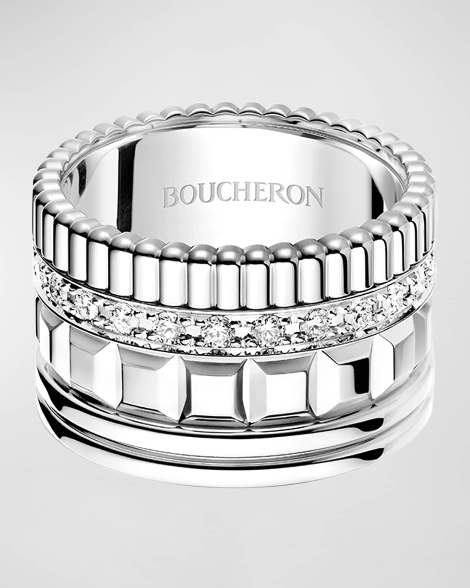 Quatre 18K White Gold Radiant Edition Diamond Ring 0