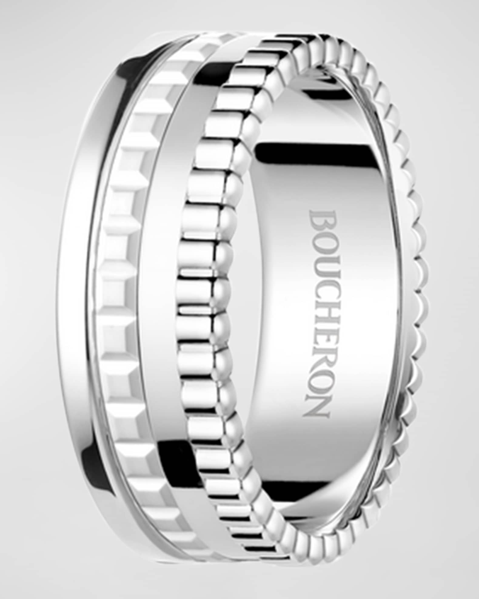 Boucheron Quatre 18K White Gold Narrow Ring | Neiman Marcus
