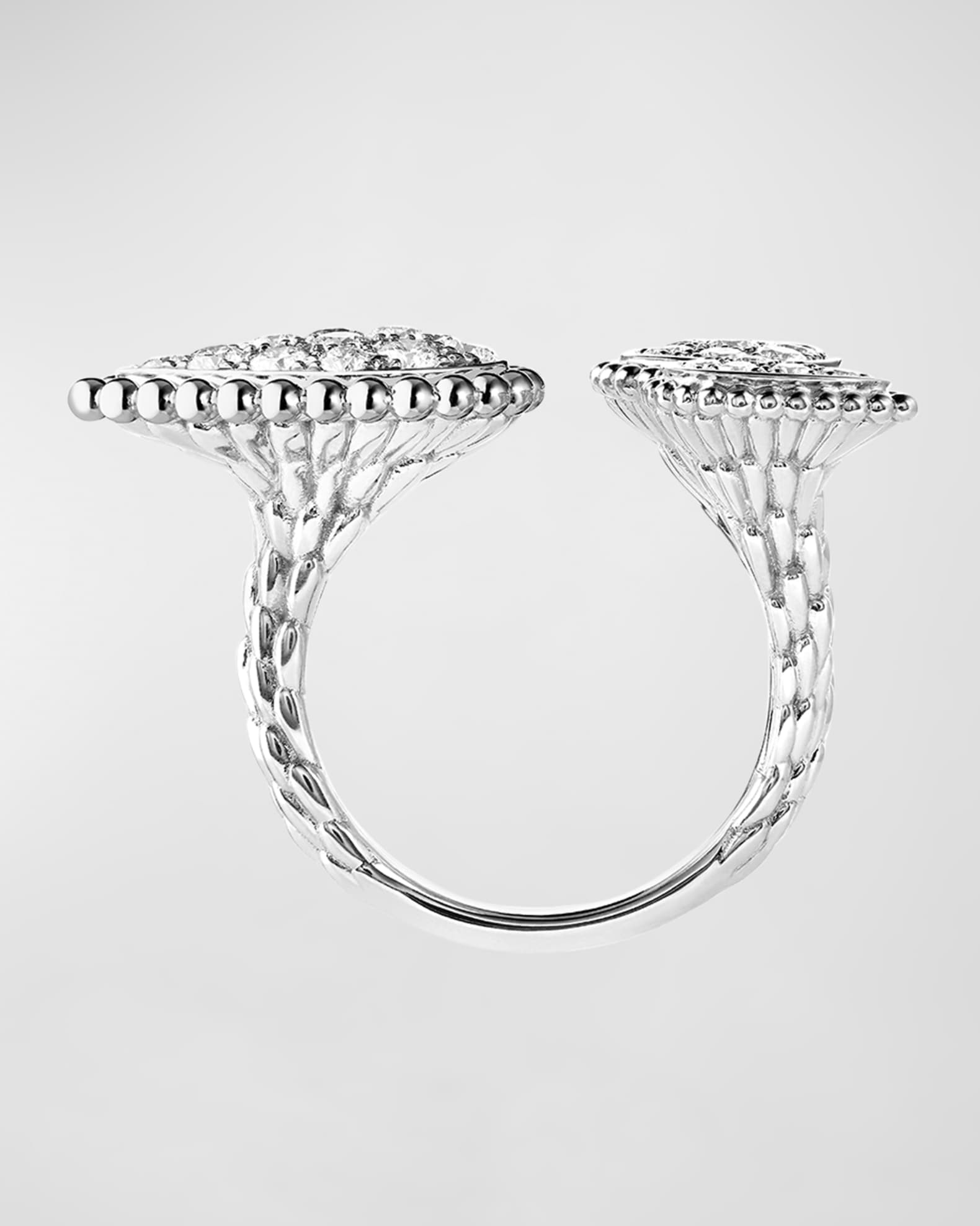 Boucheron サーペントボエーム 18Kホワイトゴールド Boucheron Serpent Bohème 18K White Gold Diamond 3-Motif Ring