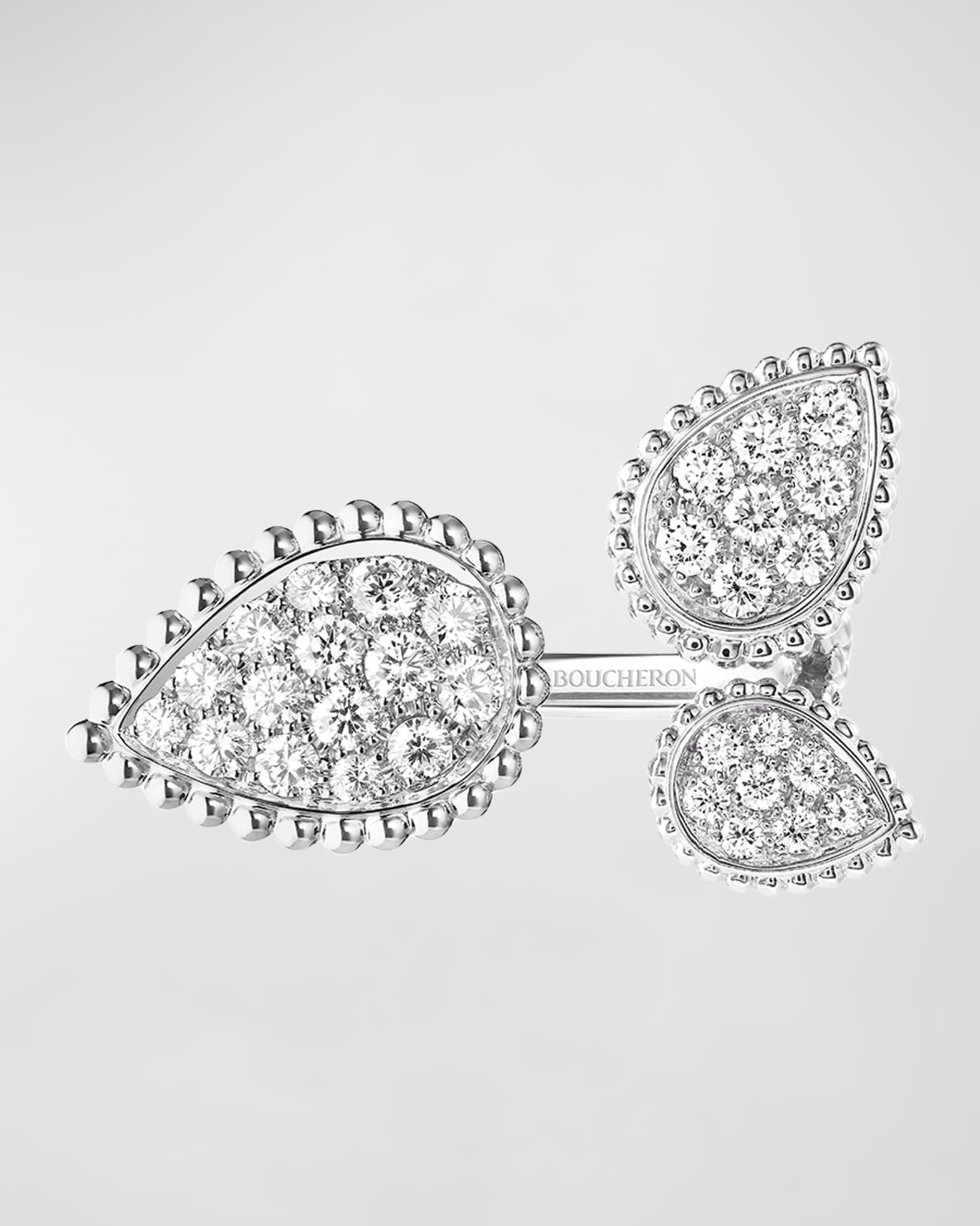 Boucheron サーペントボエーム 18Kホワイトゴールド Boucheron Serpent Bohème 18K White Gold Diamond 3-Motif Ring