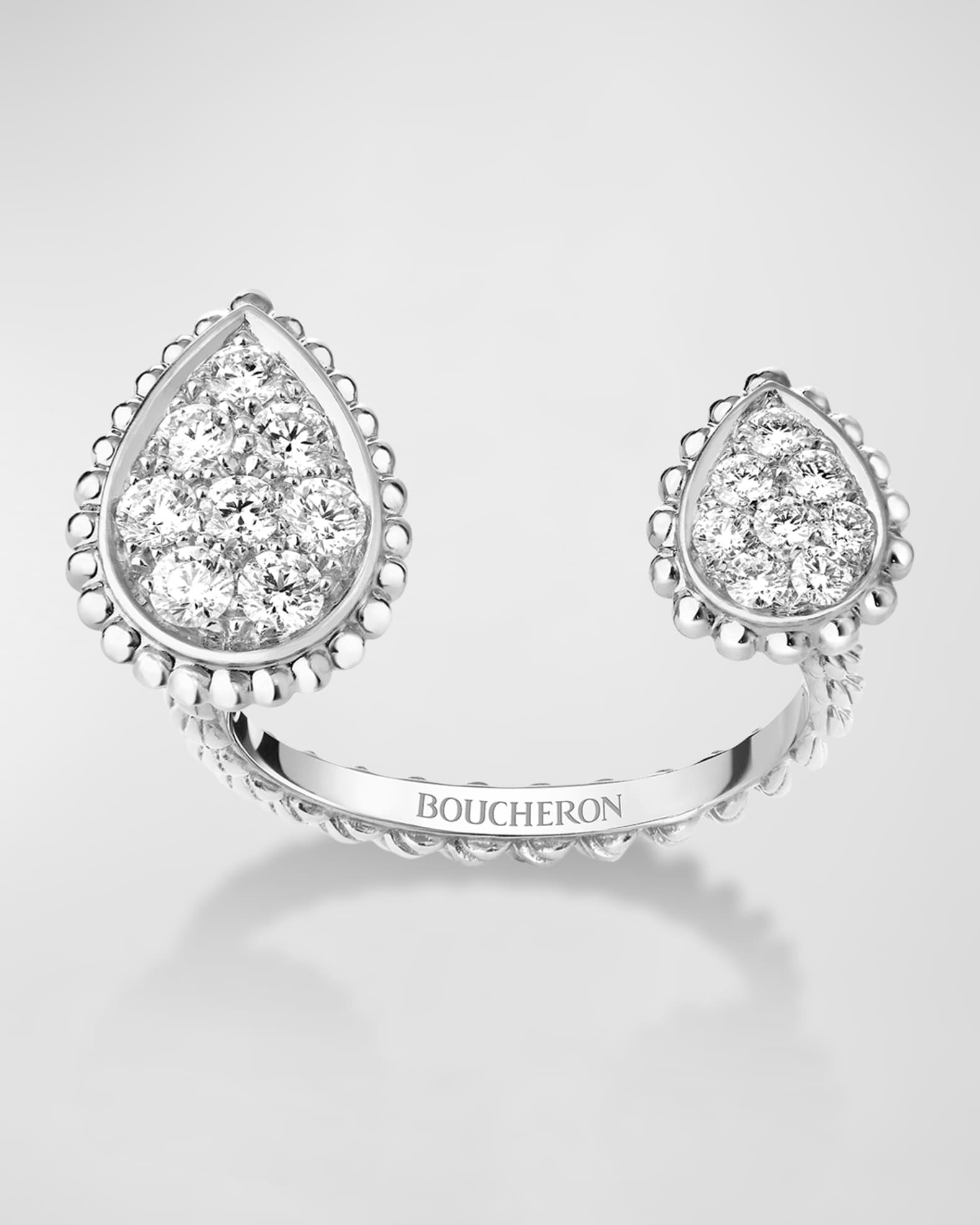 Serpent Bohème 18K White Gold 2-Motif Ring 0