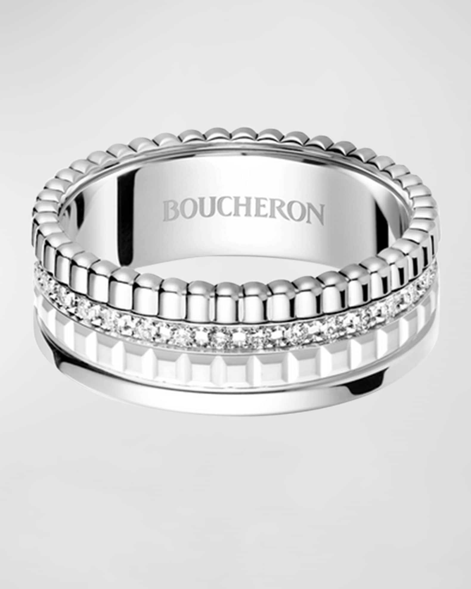 Quatre 18K White Gold Diamond Ring 0