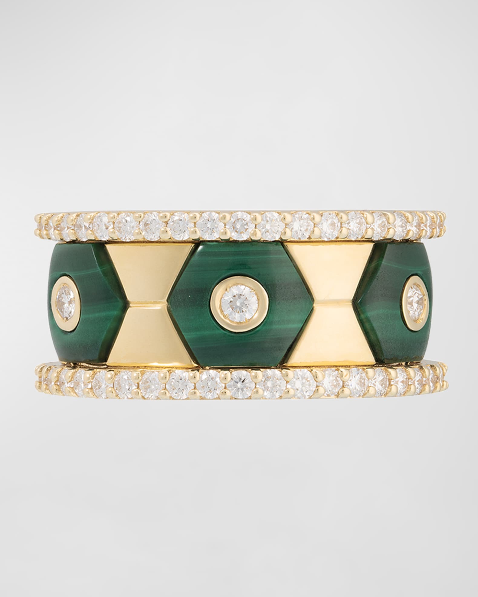 Baia Sommersa 18K Yellow Gold Eternity Ring with White Diamonds 0