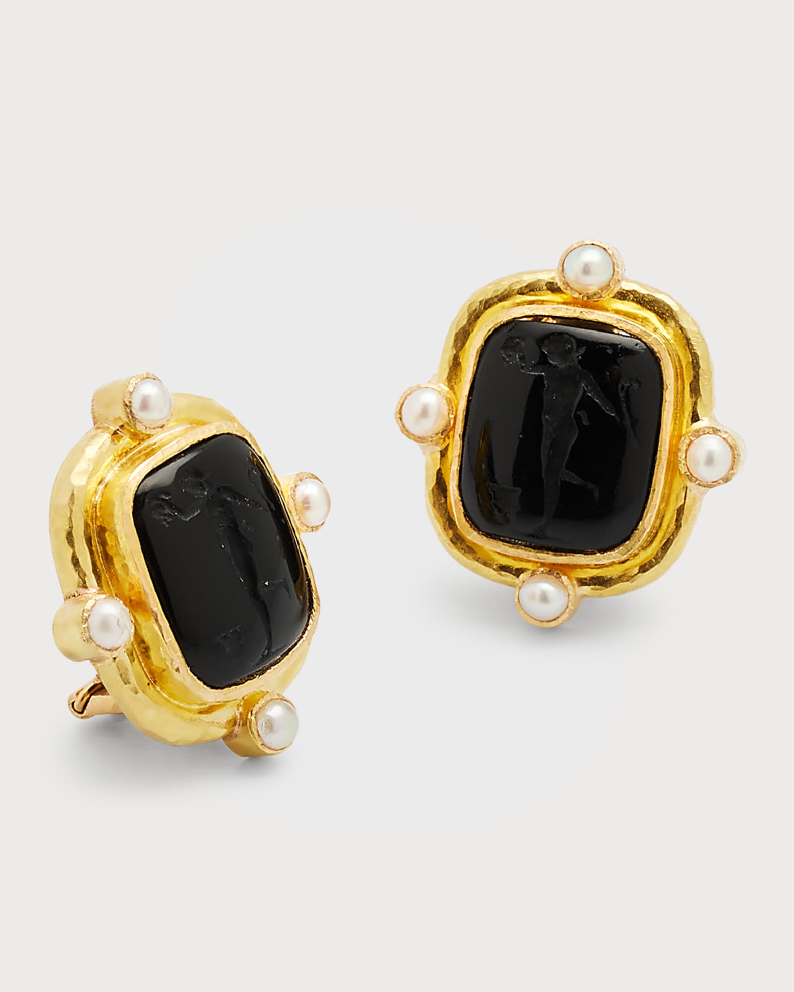 Elizabeth Locke Greek Muse PearlSet Earrings Neiman Marcus