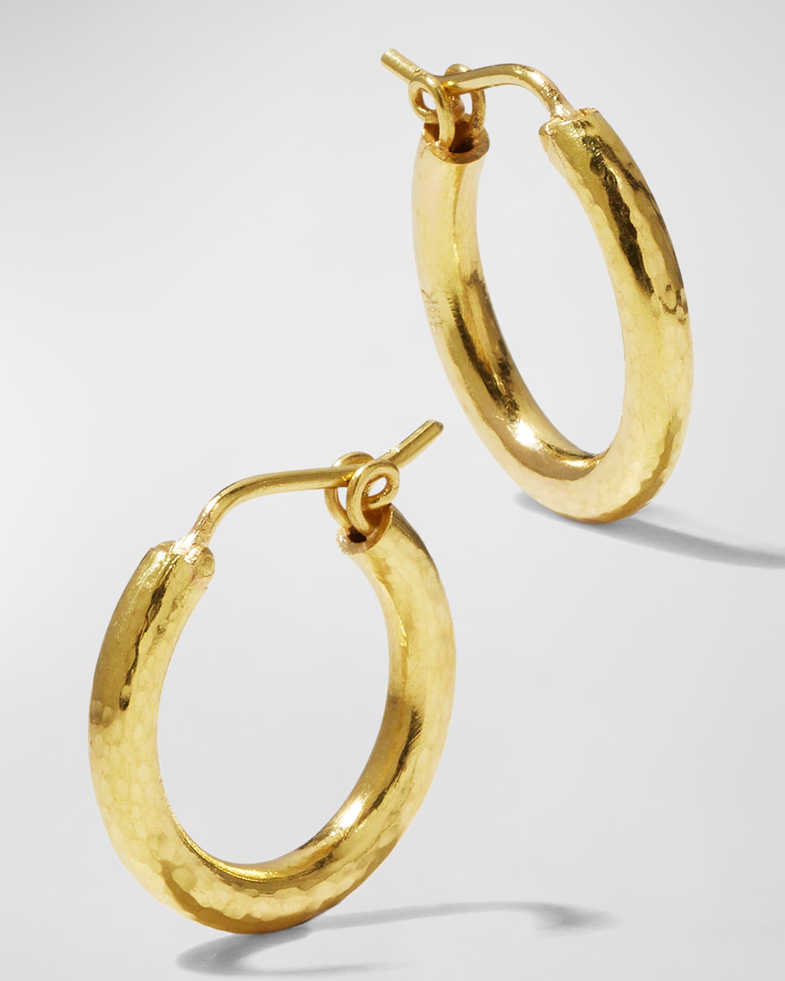 19K Yellow Gold Hoop Earrings 0