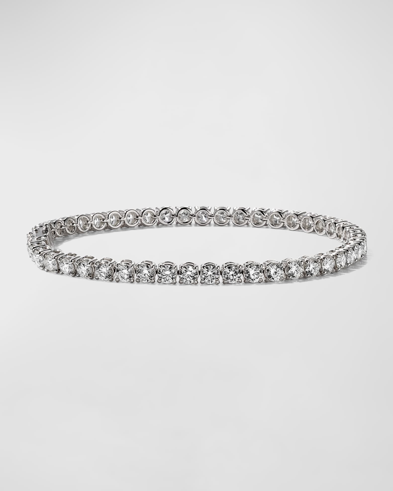 18k White Gold Diamond Tennis Bracelet, 7.19tcw 0