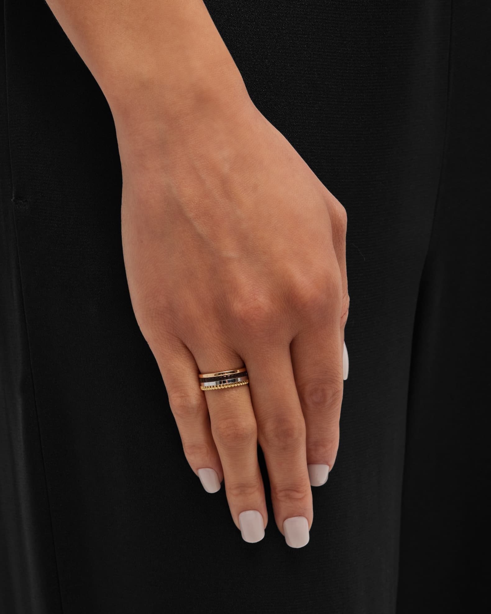 Quatre 18K Gold Classique Small Band Ring 1