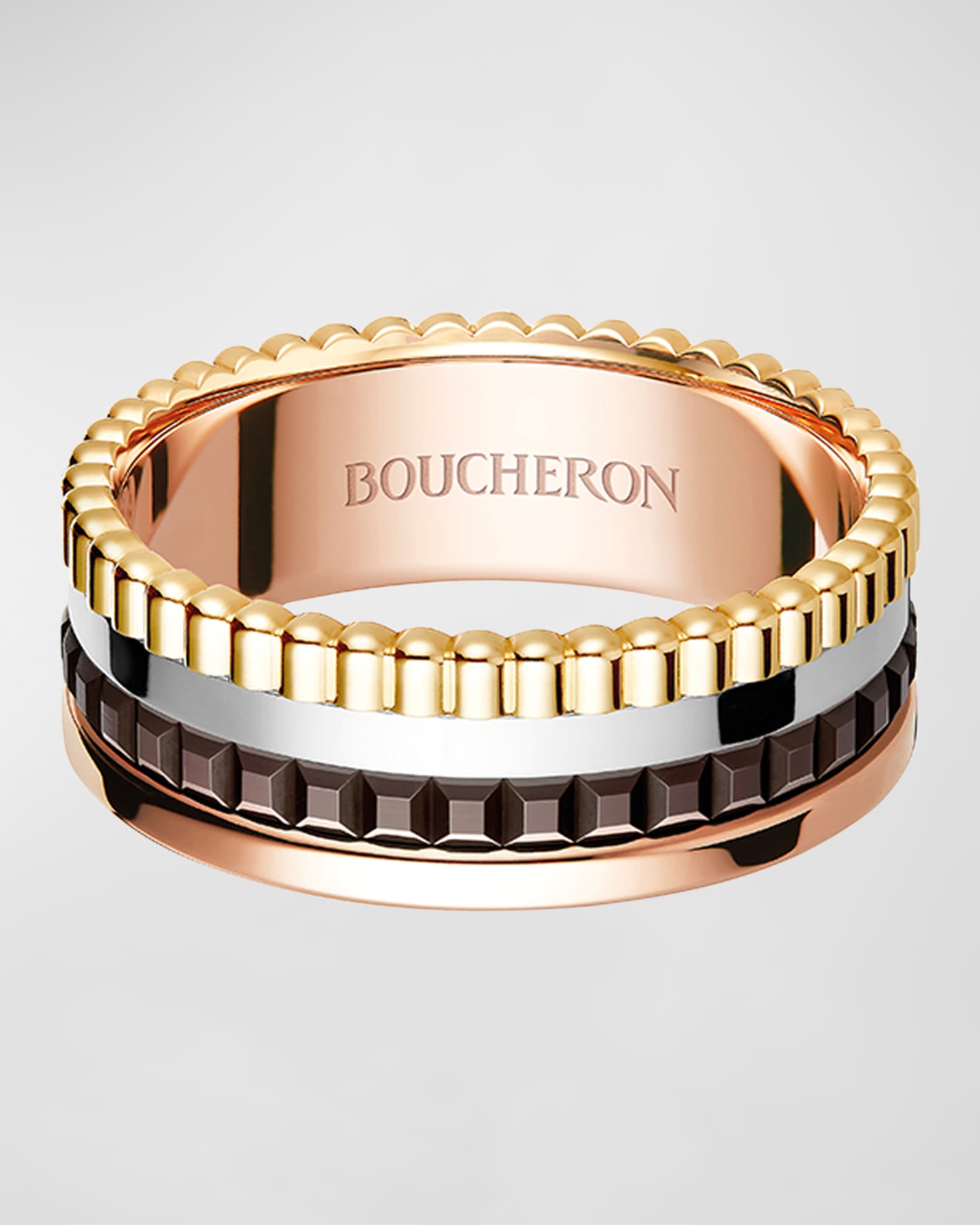 Quatre 18K Gold Classique Small Band Ring 0