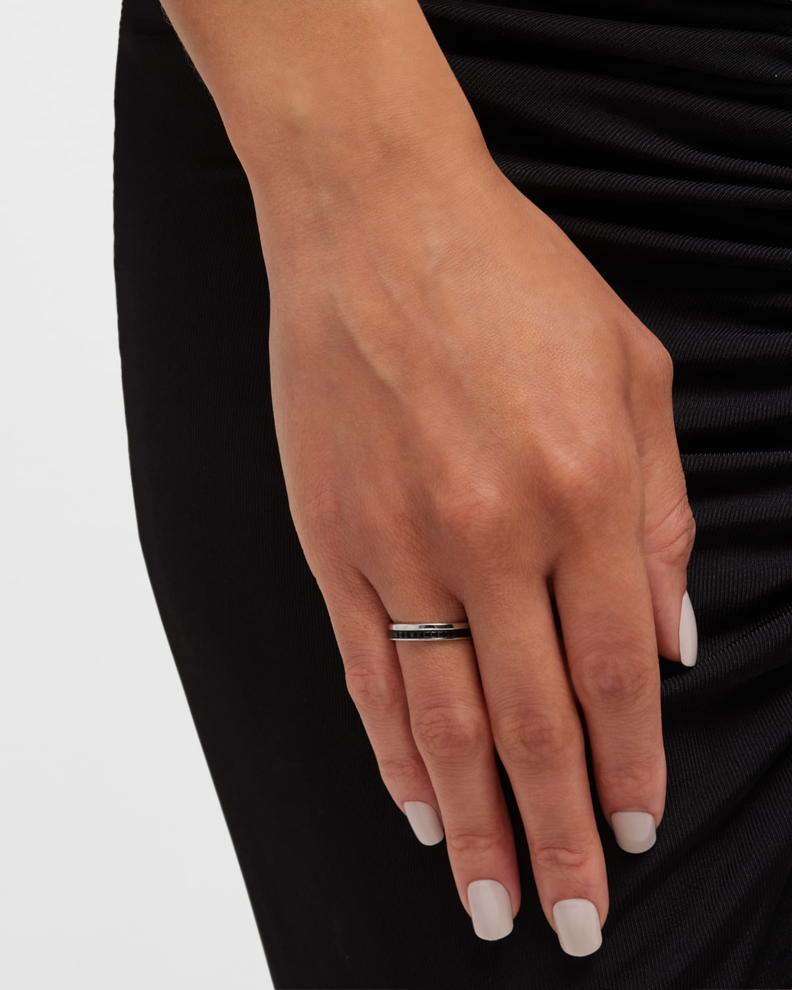 Quatre 18K White Gold Follies Band Ring 1