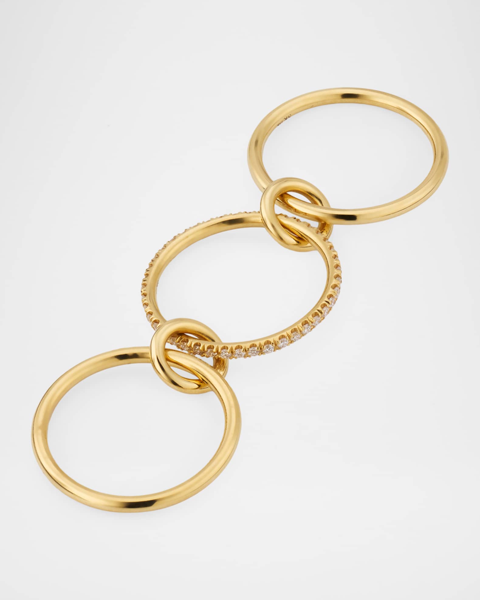 Spinelli Kilcollin 18K 3連リング　RonHerman Spinelli Kilcollin 18K Yellow Gold Sonny 3 Link Ring, Size 8