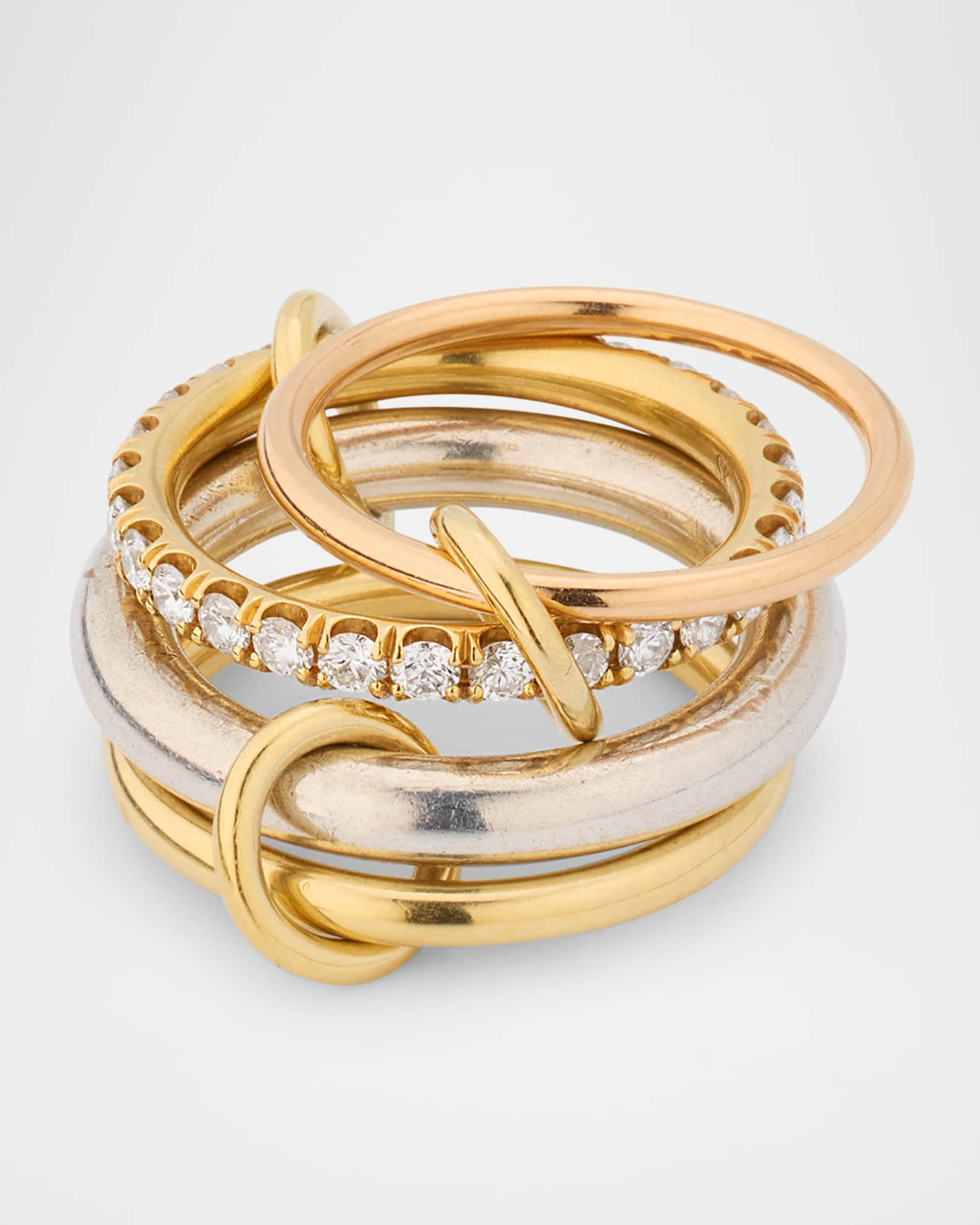 Spinelli Kilcollin Janssen MX 4-Linked Ring with Diamonds | Neiman