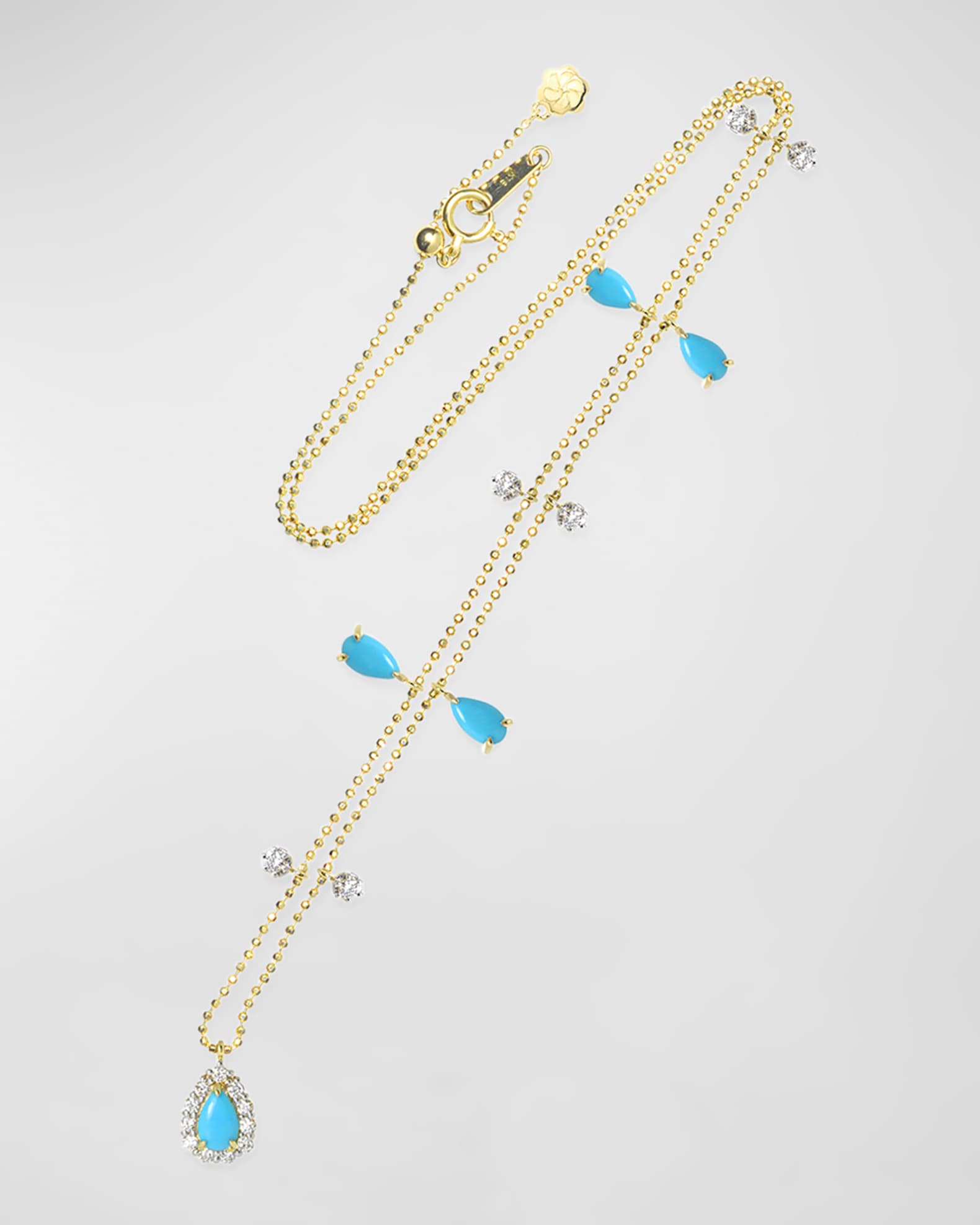 18K Yellow Gold Teardrop Necklace 1