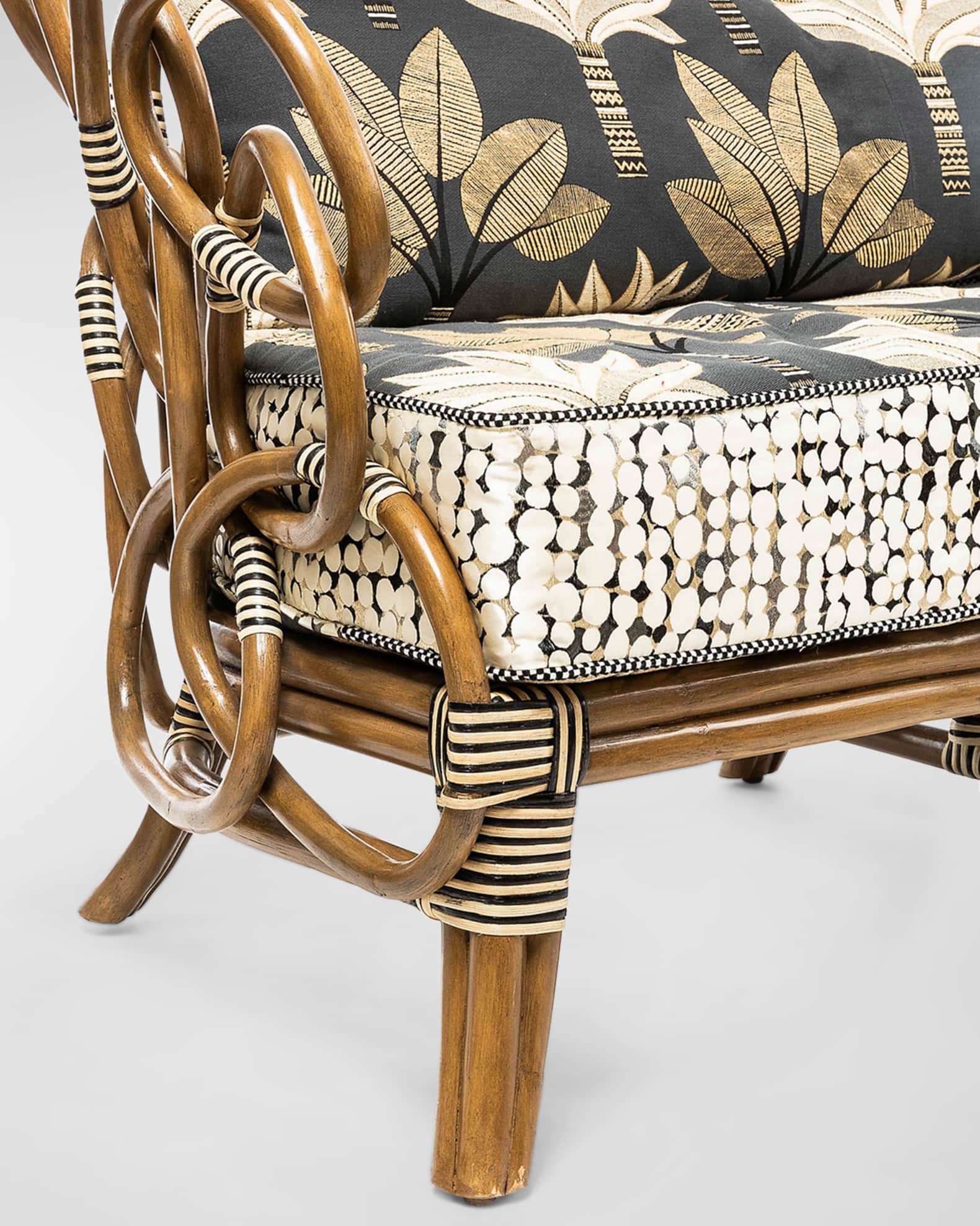 Outdoor rattan settee shop