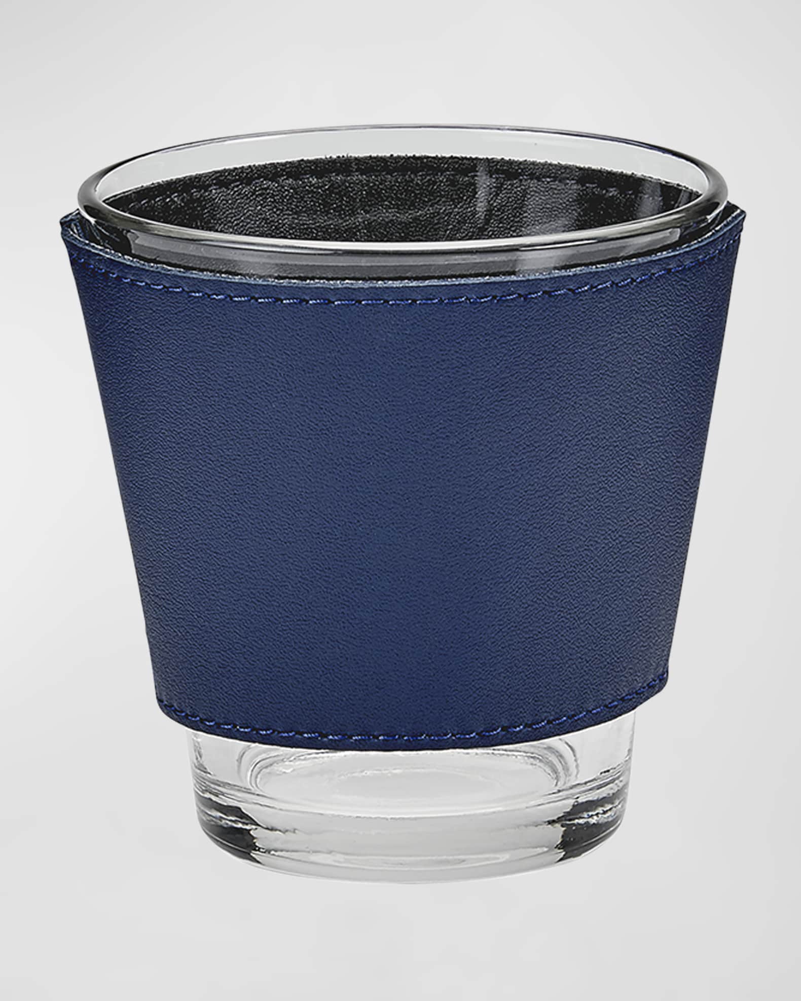 Leather Wrapped Glasses, Set of 2  0