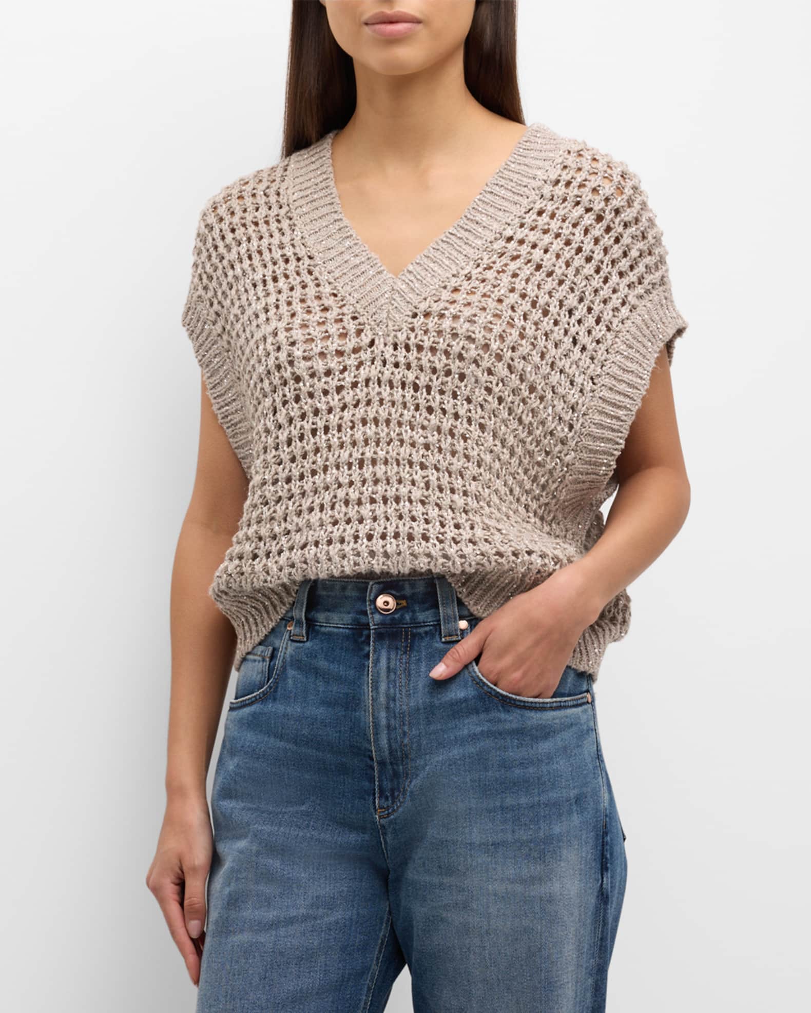 Silk linen sweater on sale