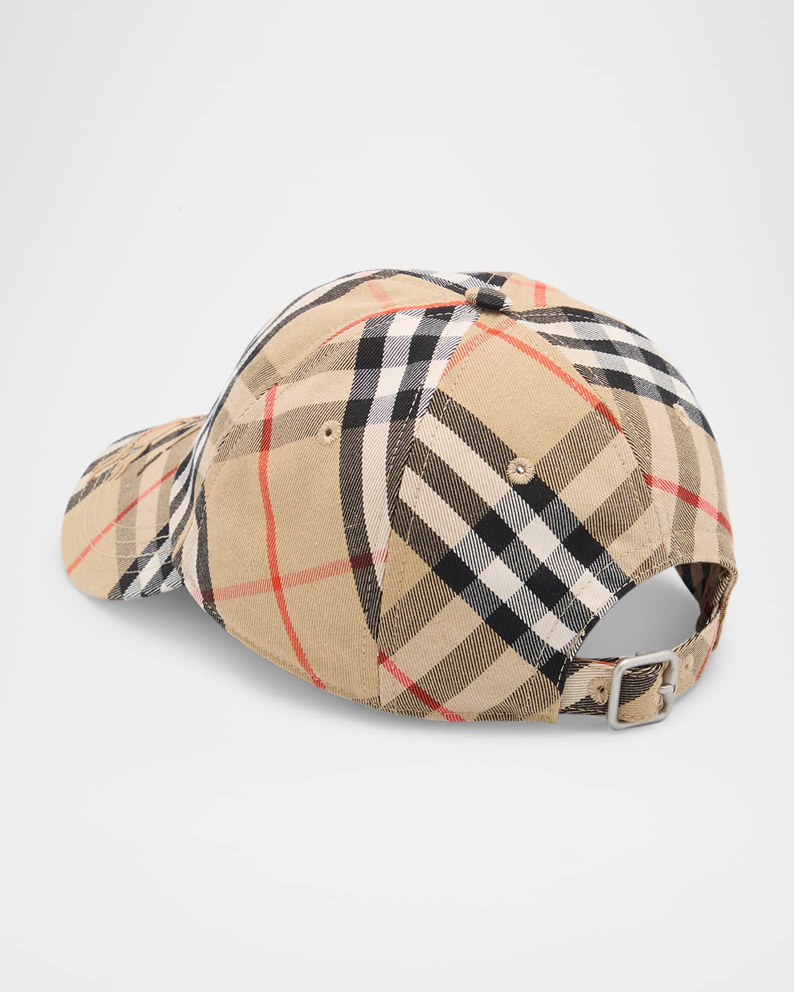 Burberry Men's Check EKD Baseball Cap | Neiman Marcus