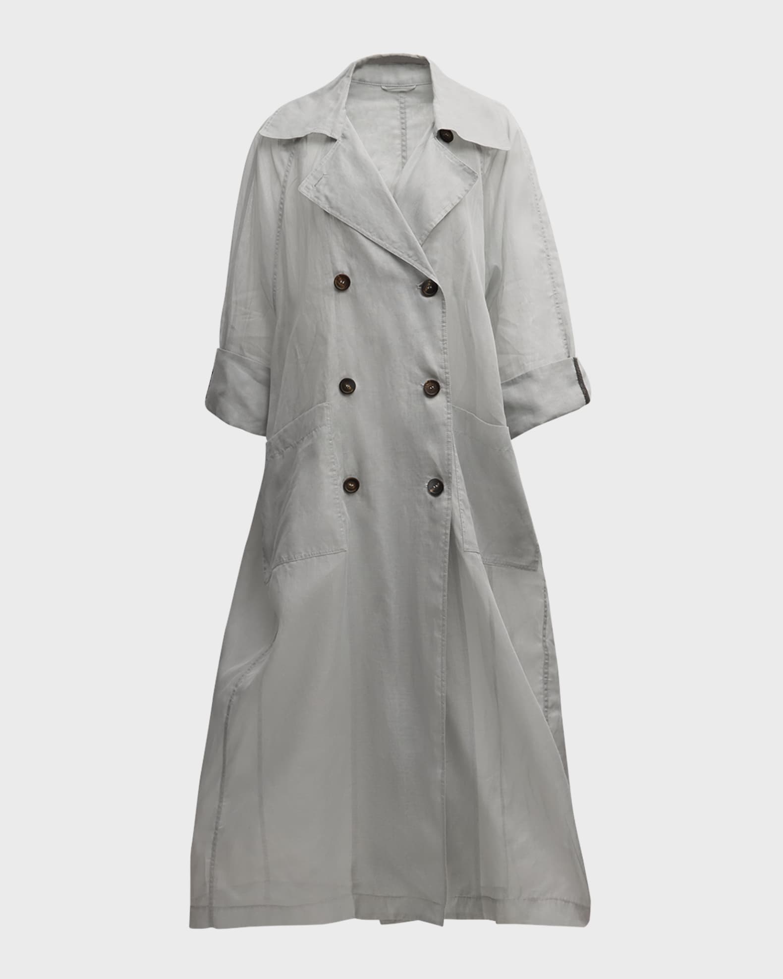 Brunello cucinelli trench coat best sale
