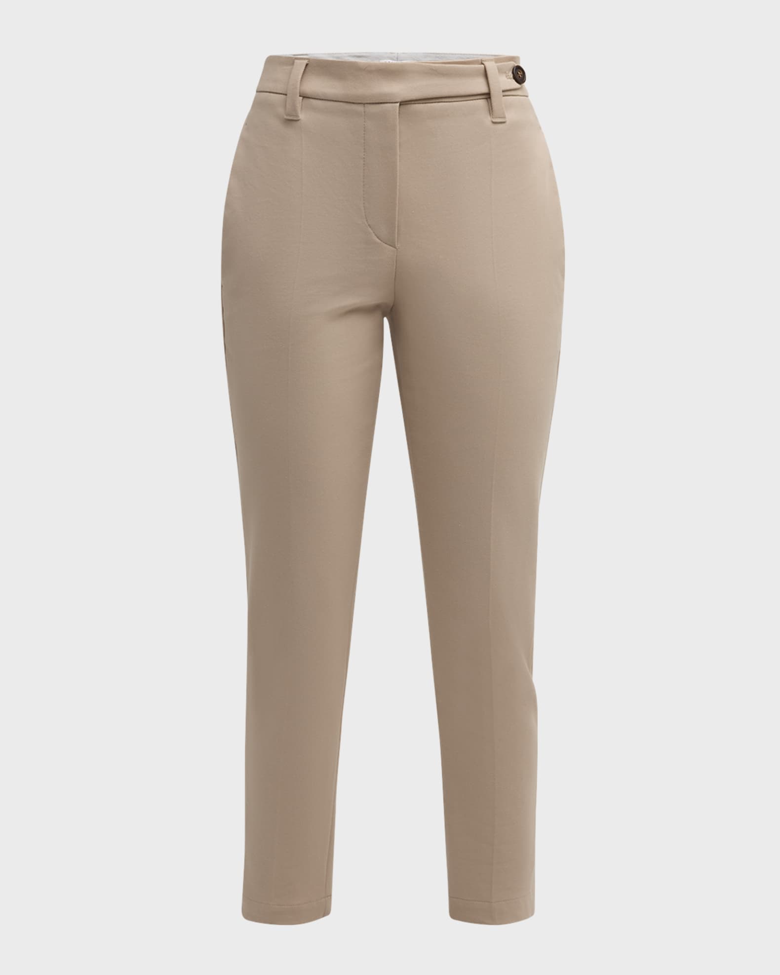 Mid-Rise Cotton Twill Boy-Fit Ankle Cigarette Pants 0