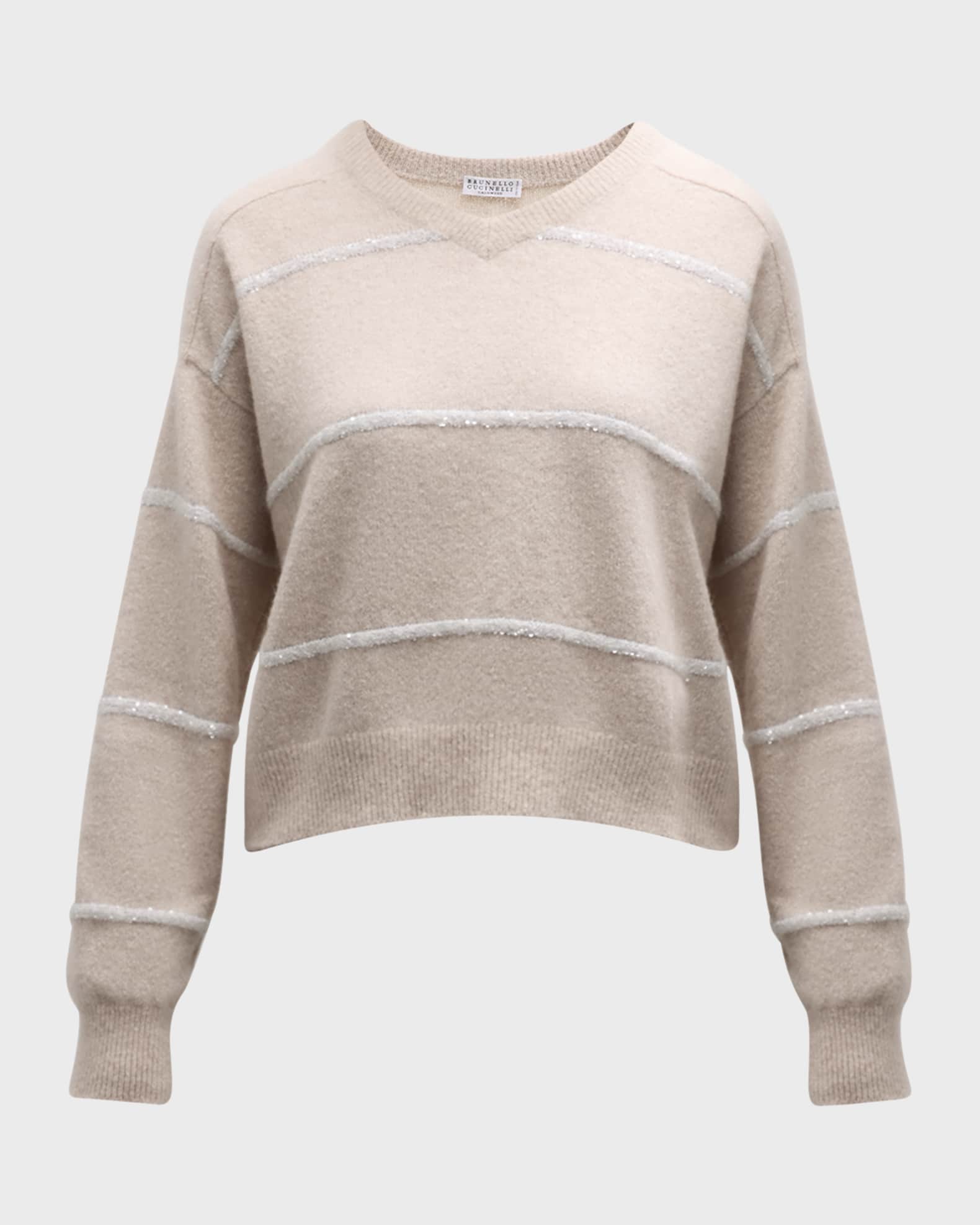 80’s Blush Pink Paillette Short Sleeve Sweater by Fabe