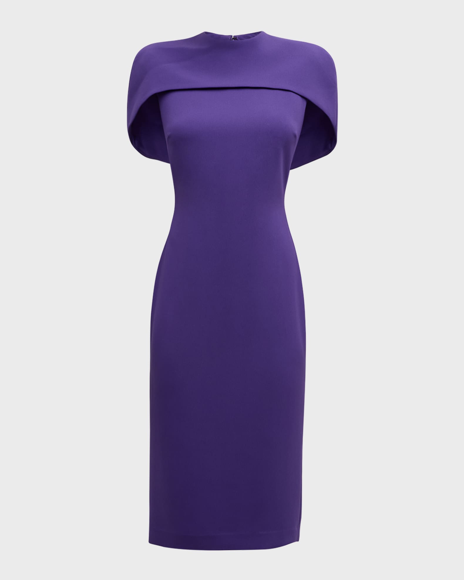 Mock neck back cape dress main image 1