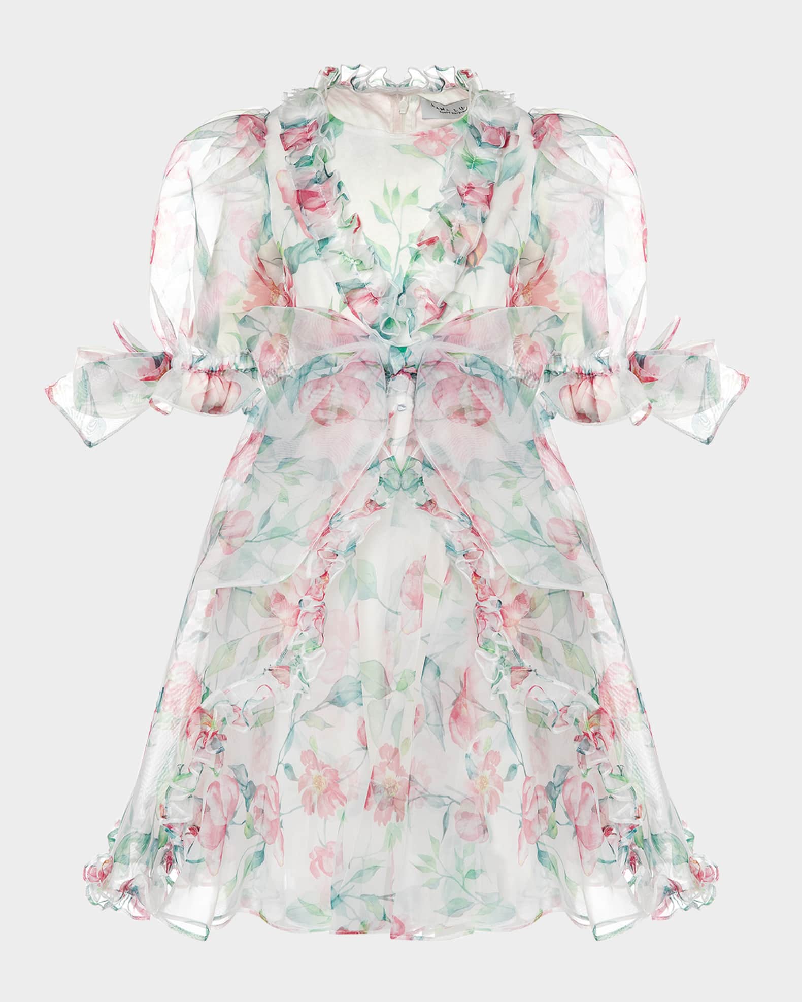 Girl's Enchanting Organza Floral Dress, Size 3T-10 0