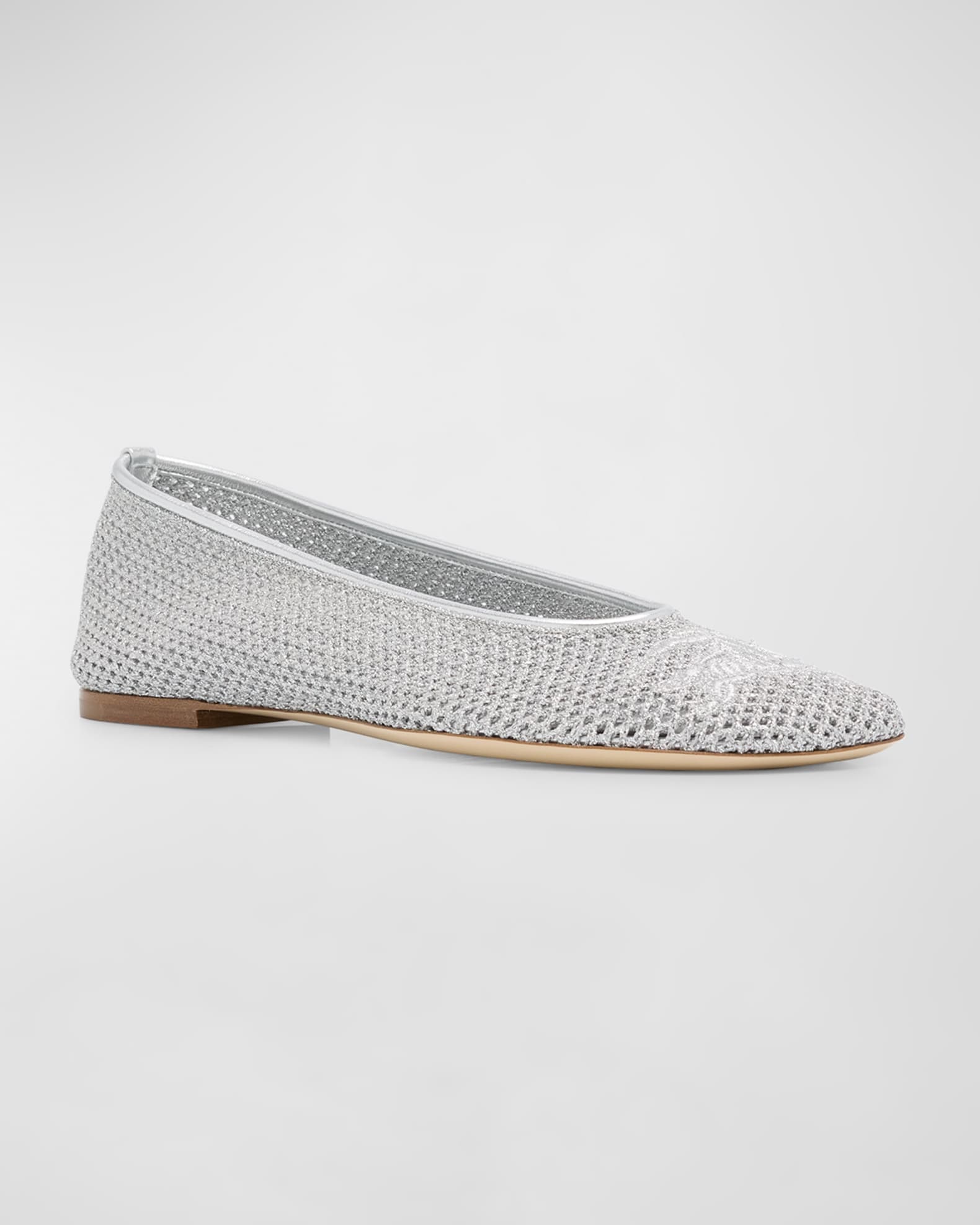 Burberry Mesh Ballet Flat 38 Silver