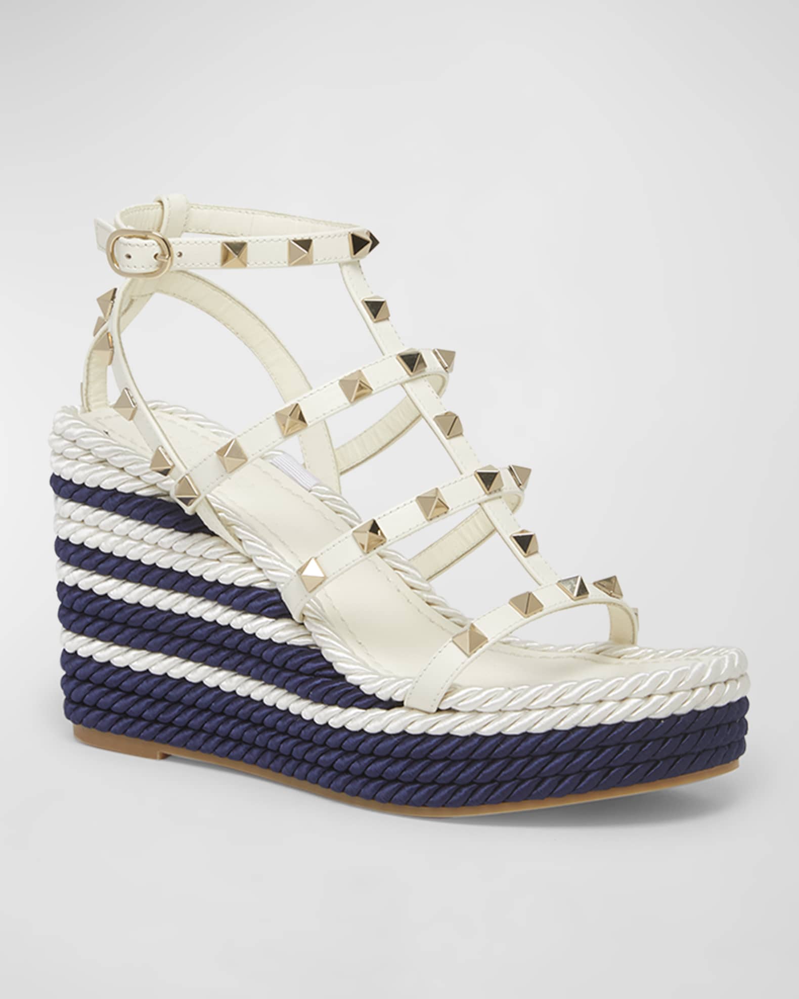 Valentino rockstud wedge sandals 2025