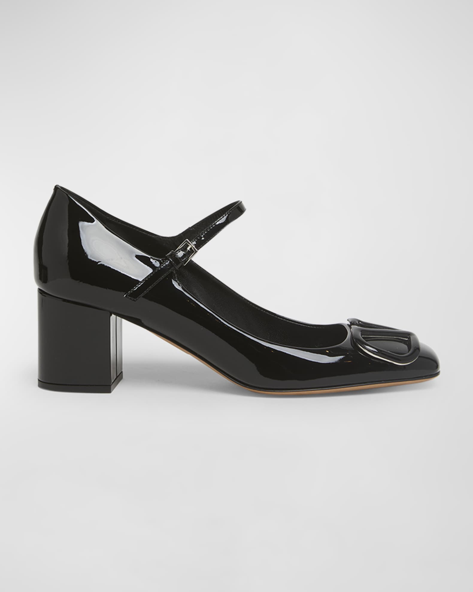 VLogo Leather Mary Jane Pumps 0
