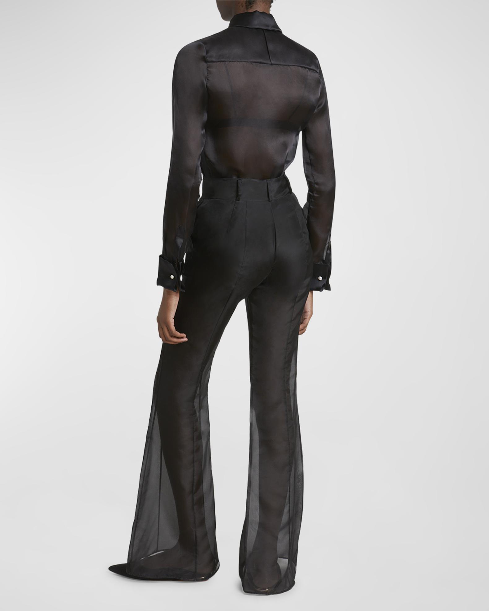Layer Sheer High-Waist Pants FER0069