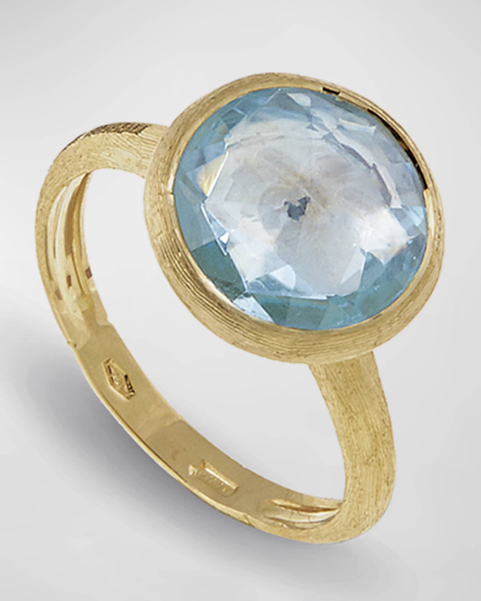Jaipur 18K Faceted Round Ring, Size 7 0