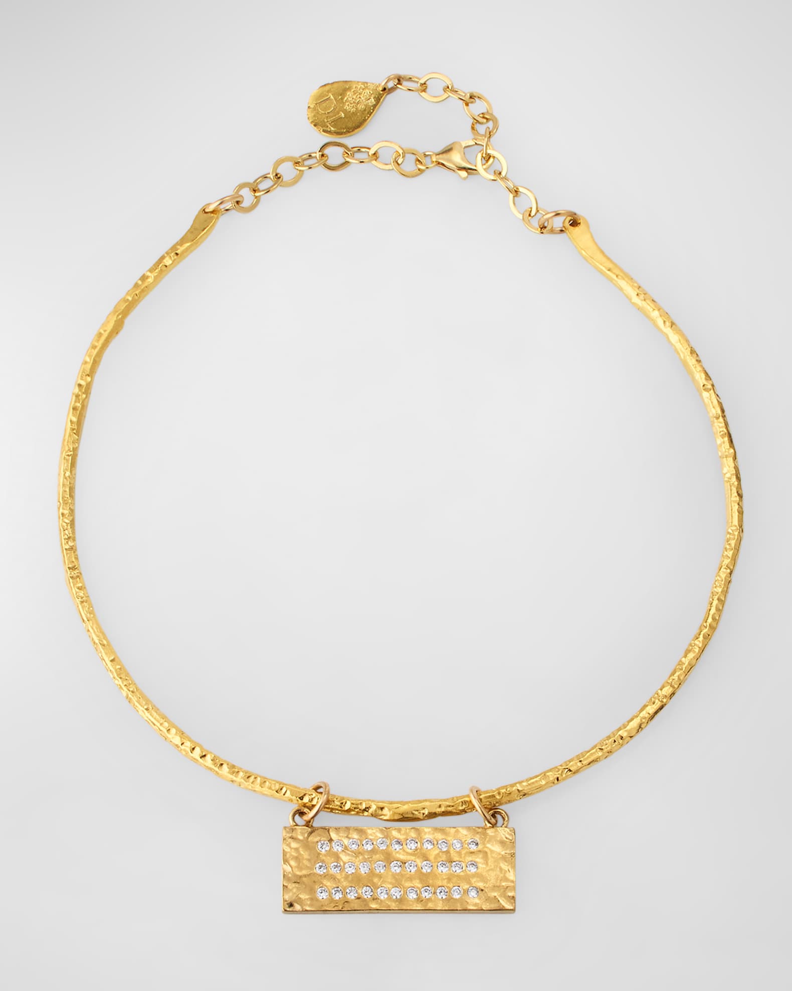 Diamond Illusion Plate Pendant Necklace 0