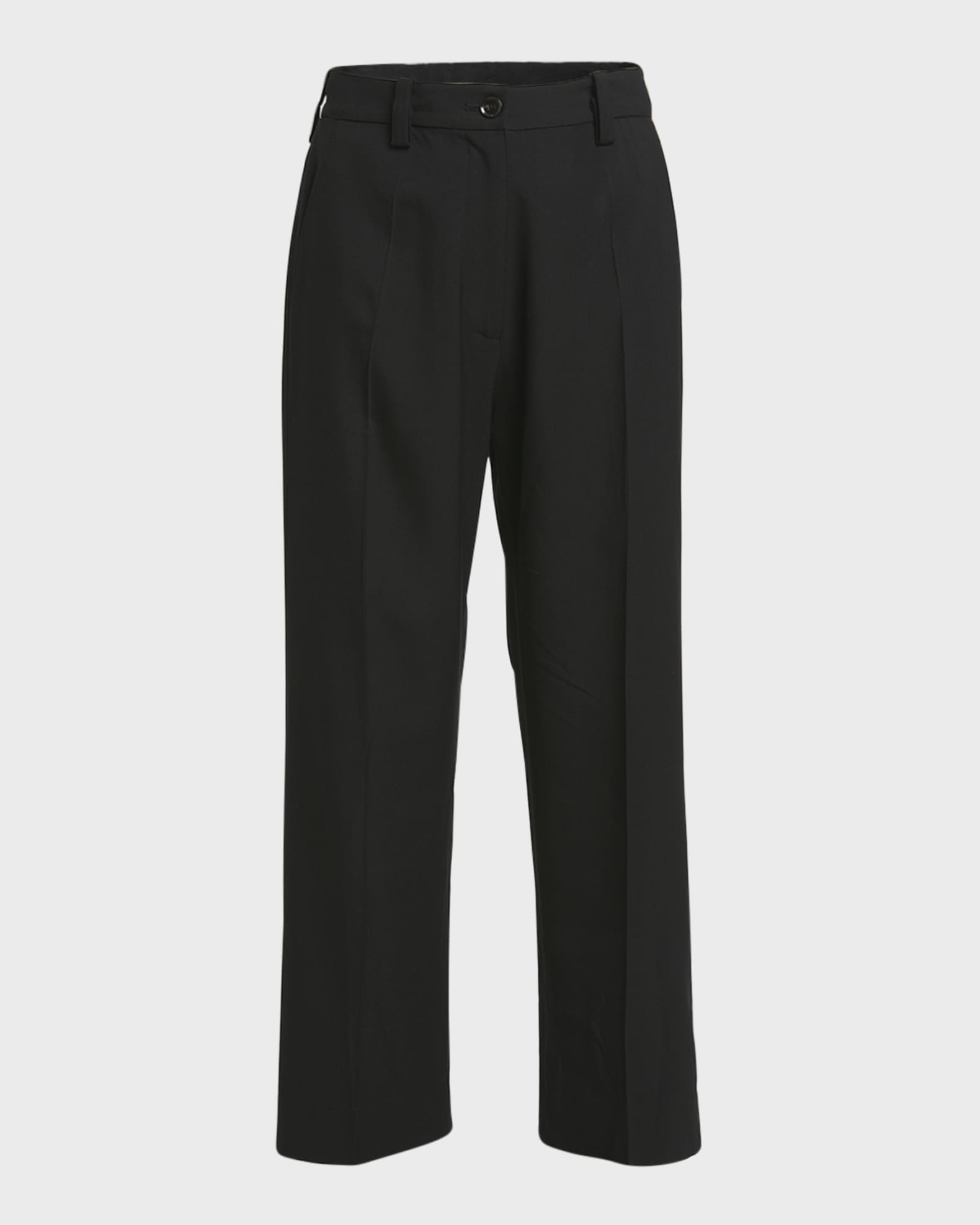 Proenza Schouler Otis High-Rise Straight-Leg Viscose-Wool Pants