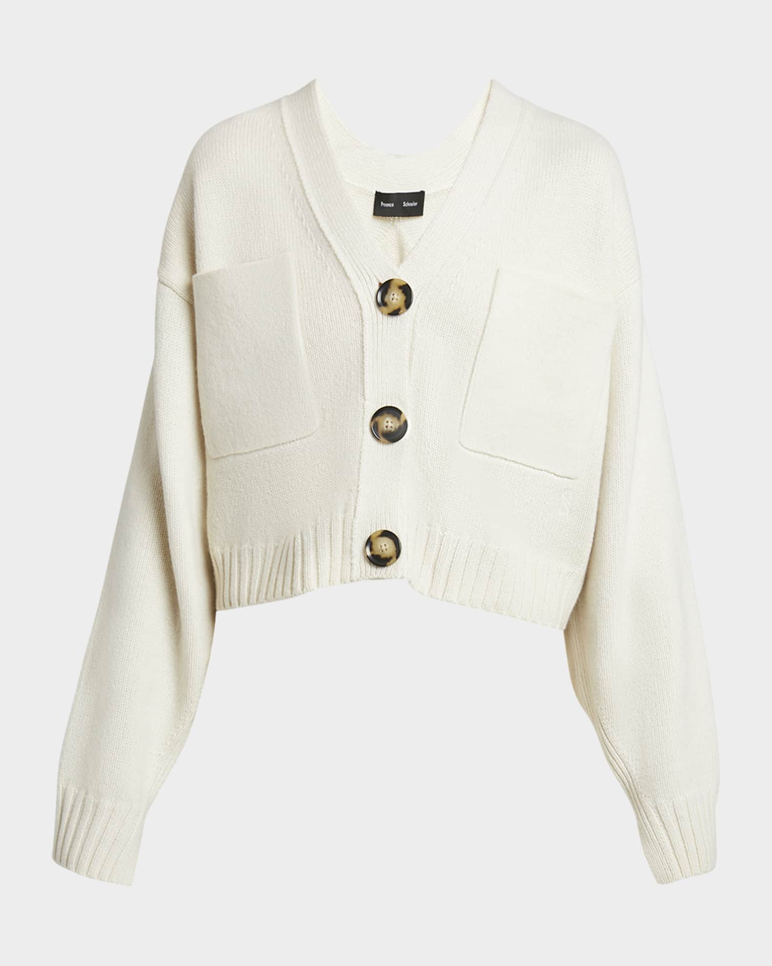Proenza Schouler Sofia Crop Cashmere-Wool Cardigan