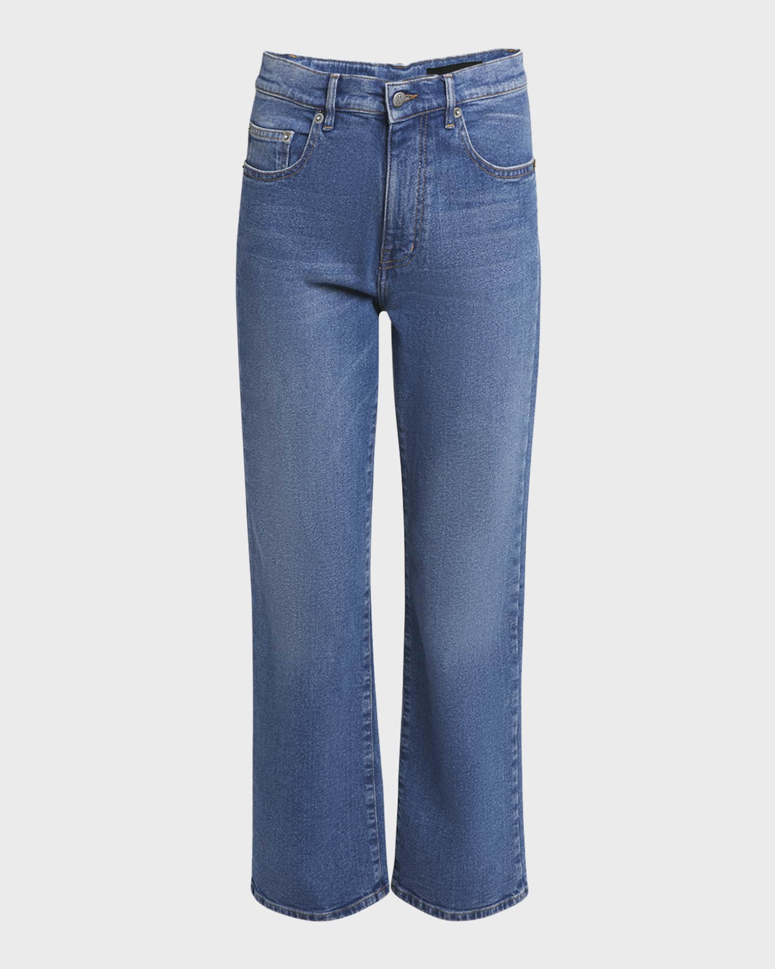 Proenza Schouler Jasper High-Rise Straight-Leg Ankle Jeans
