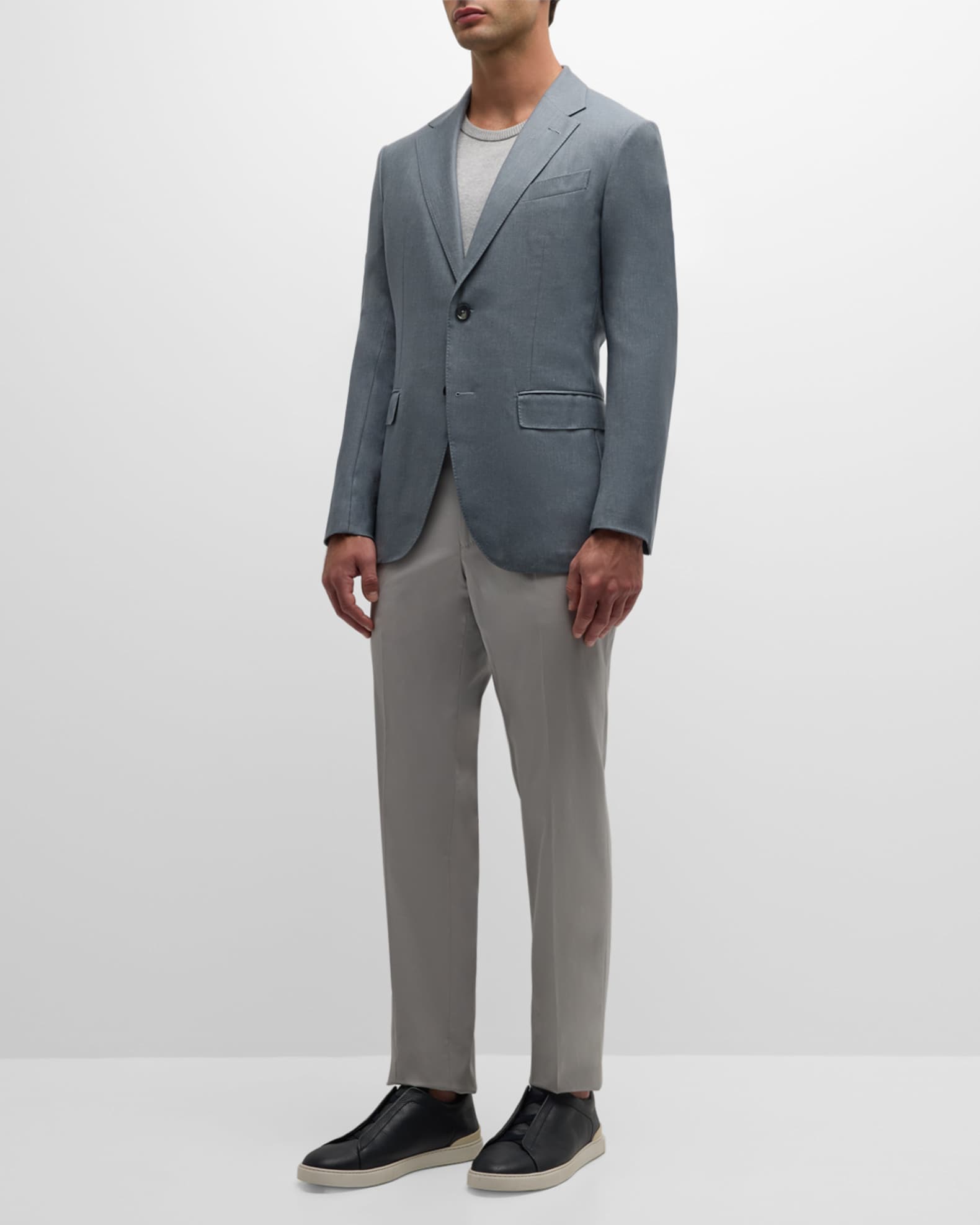ZEGNA Men's Premium Cotton Dress Pants | Neiman Marcus