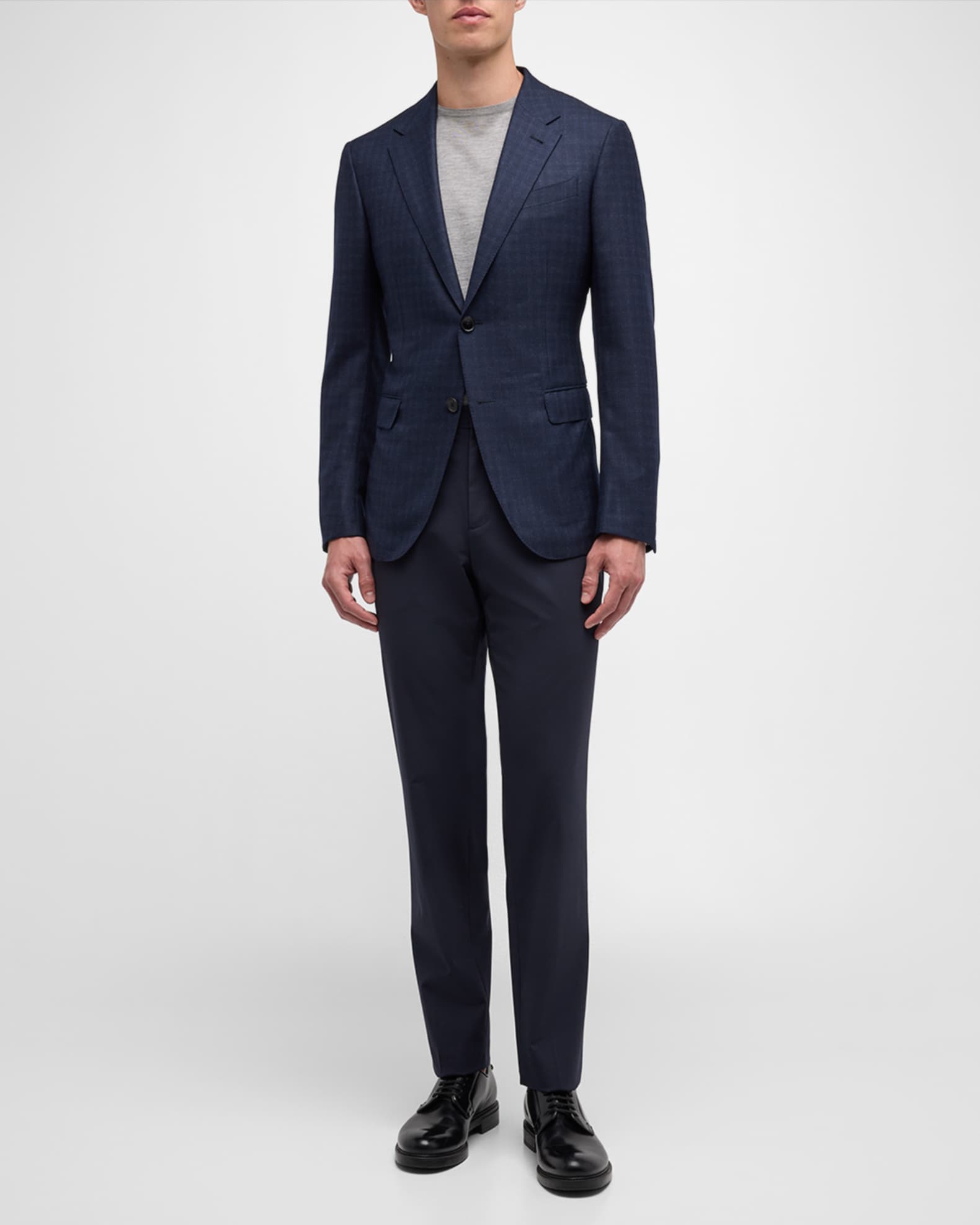Men's Check Wool Blazer 1