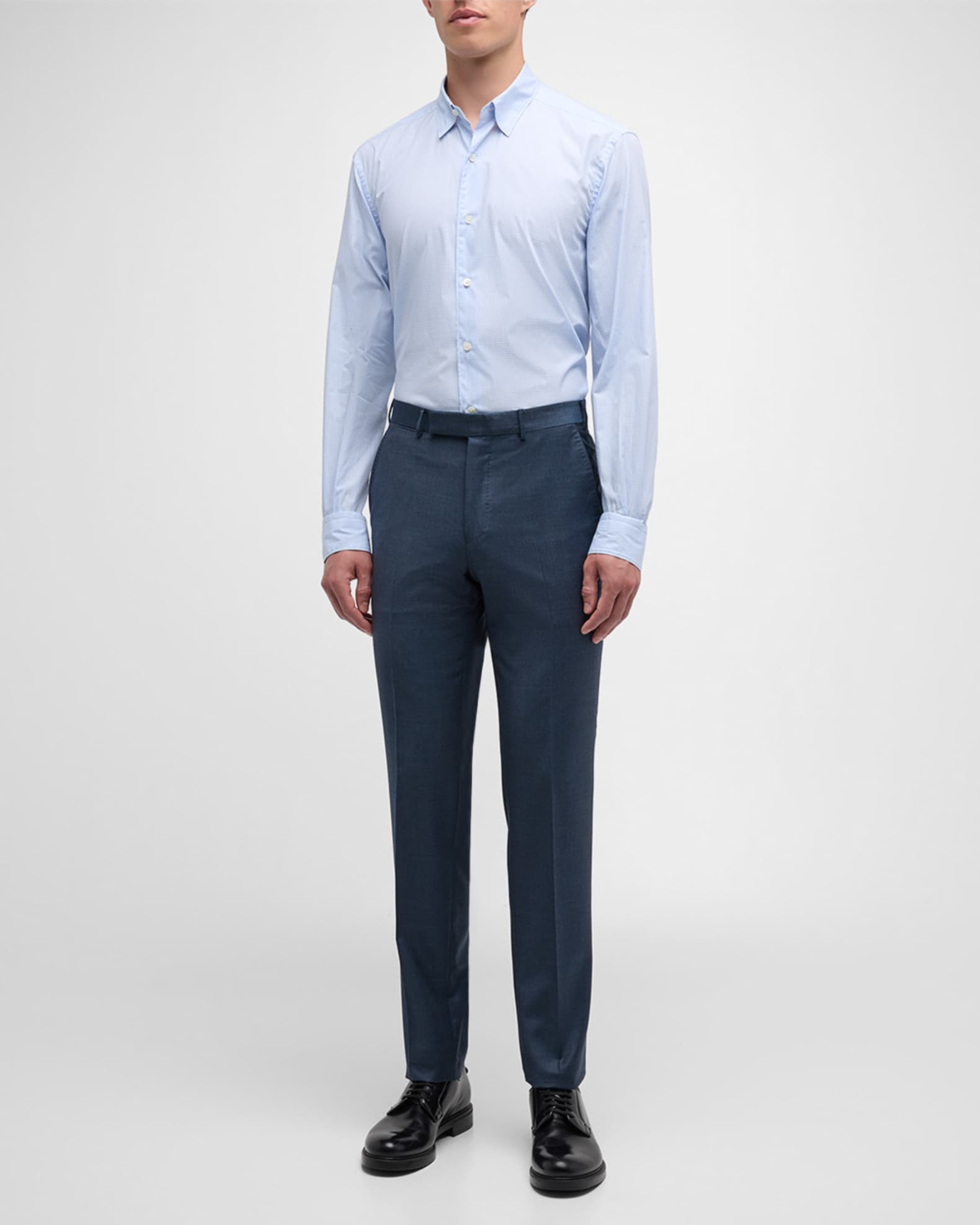 雪の豪奢 Wool Flat-Front Men's ZEGNA Pants Marcus Neiman | パンツ